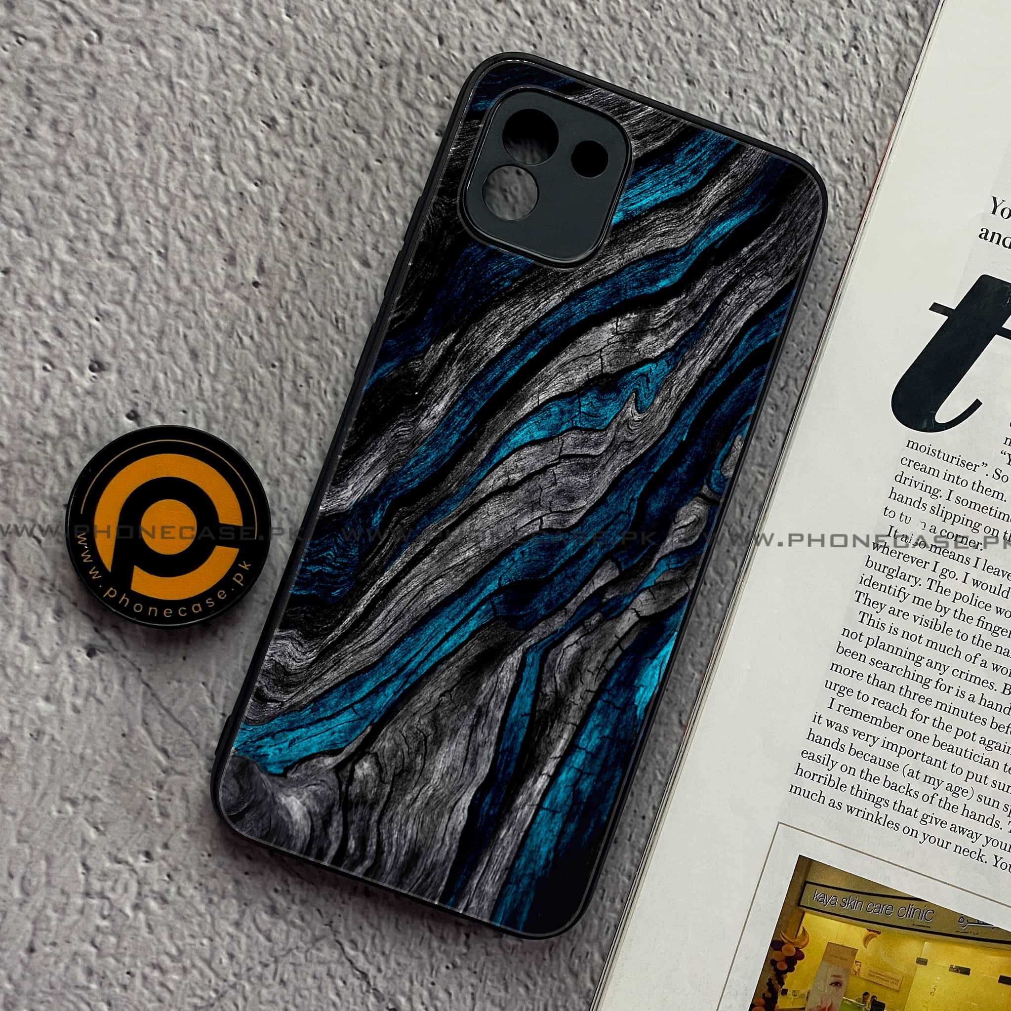 Samsung Galaxy A03 - Liquid Marble Series - Premium Printed Glass soft Bumper shock Proof Case