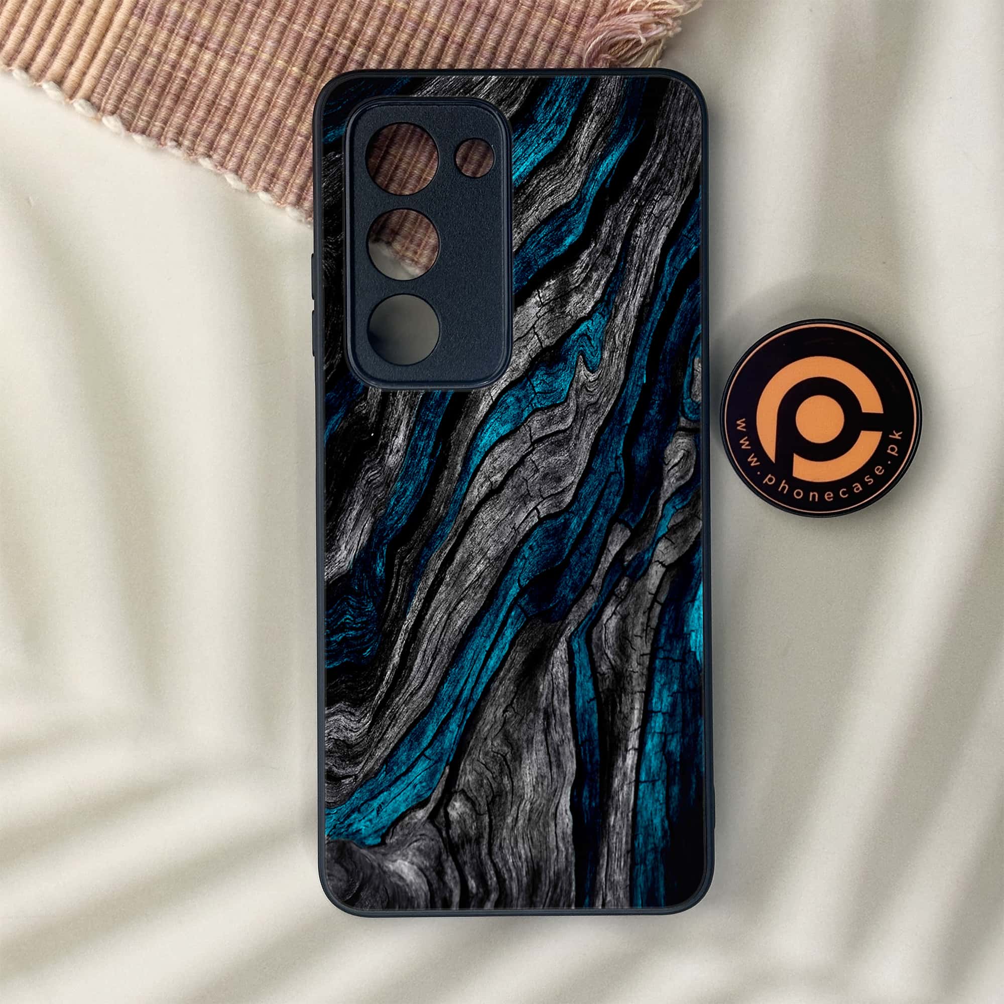 Oppo A5 2025 - Liquid Marble Series - Premium Metal Printed soft Bumper shock Proof Case