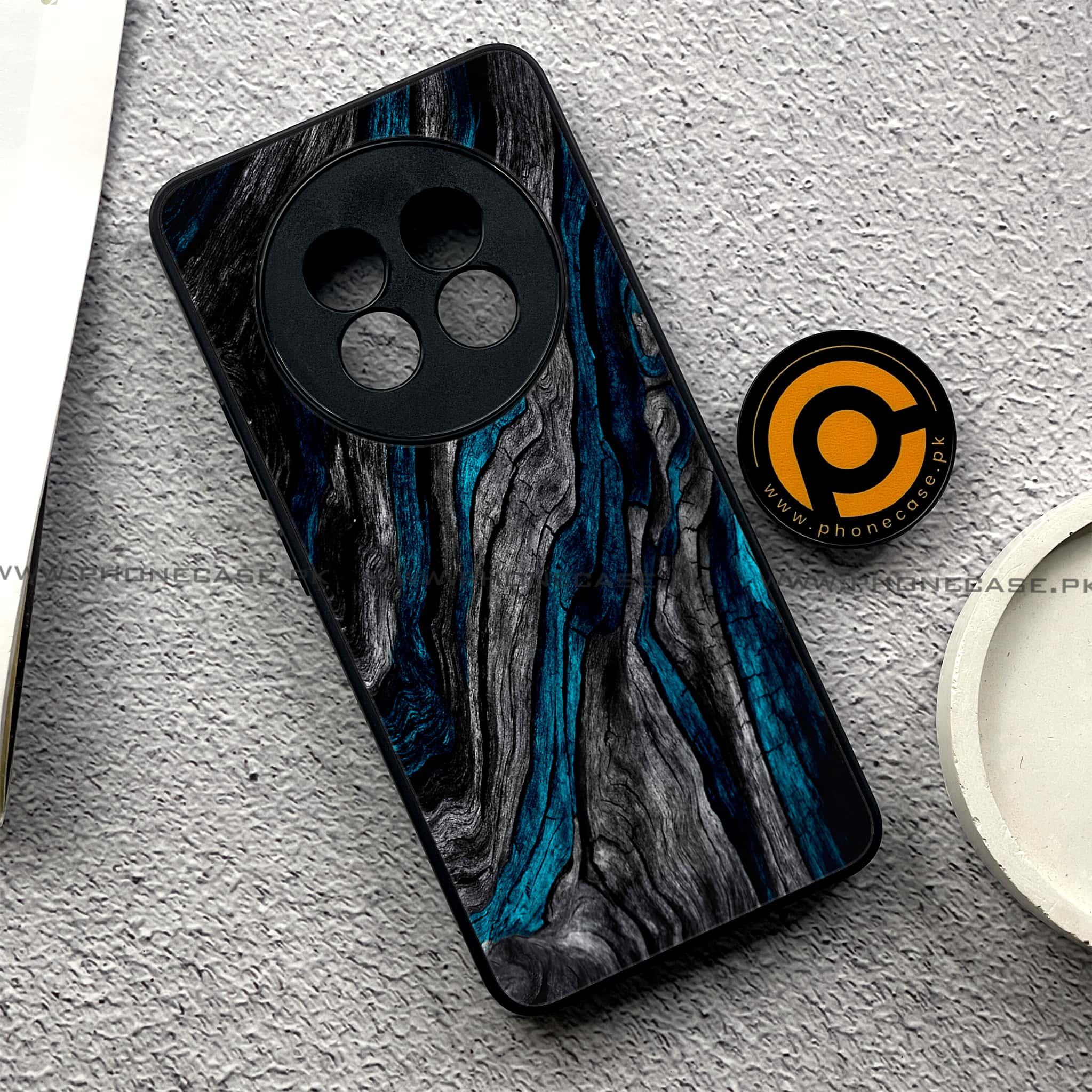 Realme 13 Plus - Liquid Marble Series - Premium Printed Glass soft Bumper shock Proof Case