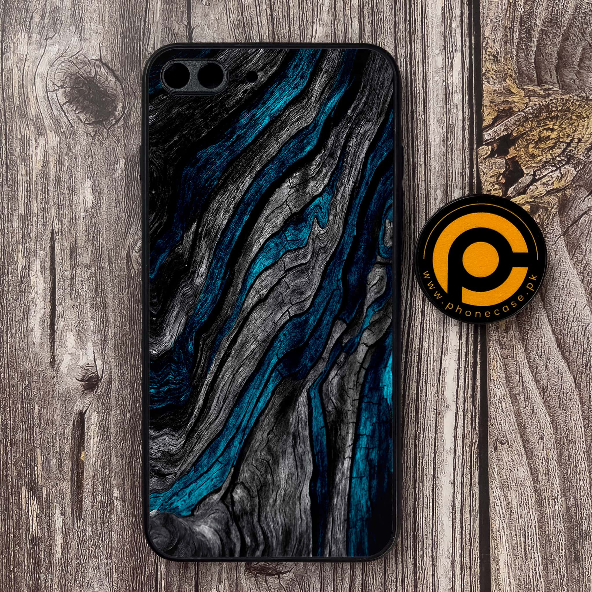 iPhone 7 Plus - Liquid Marble Series - Premium Metal Printed soft Bumper shock Proof Case