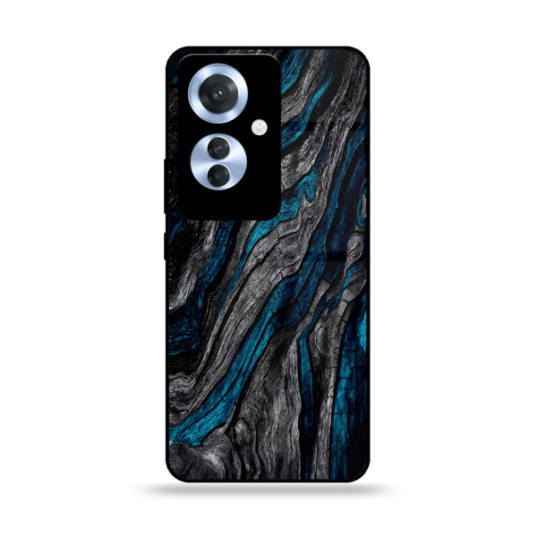 Oppo Reno 11F - Liquid Marble Design 8 - Premium Printed Glass soft Bumper shock Proof Case CS-43572