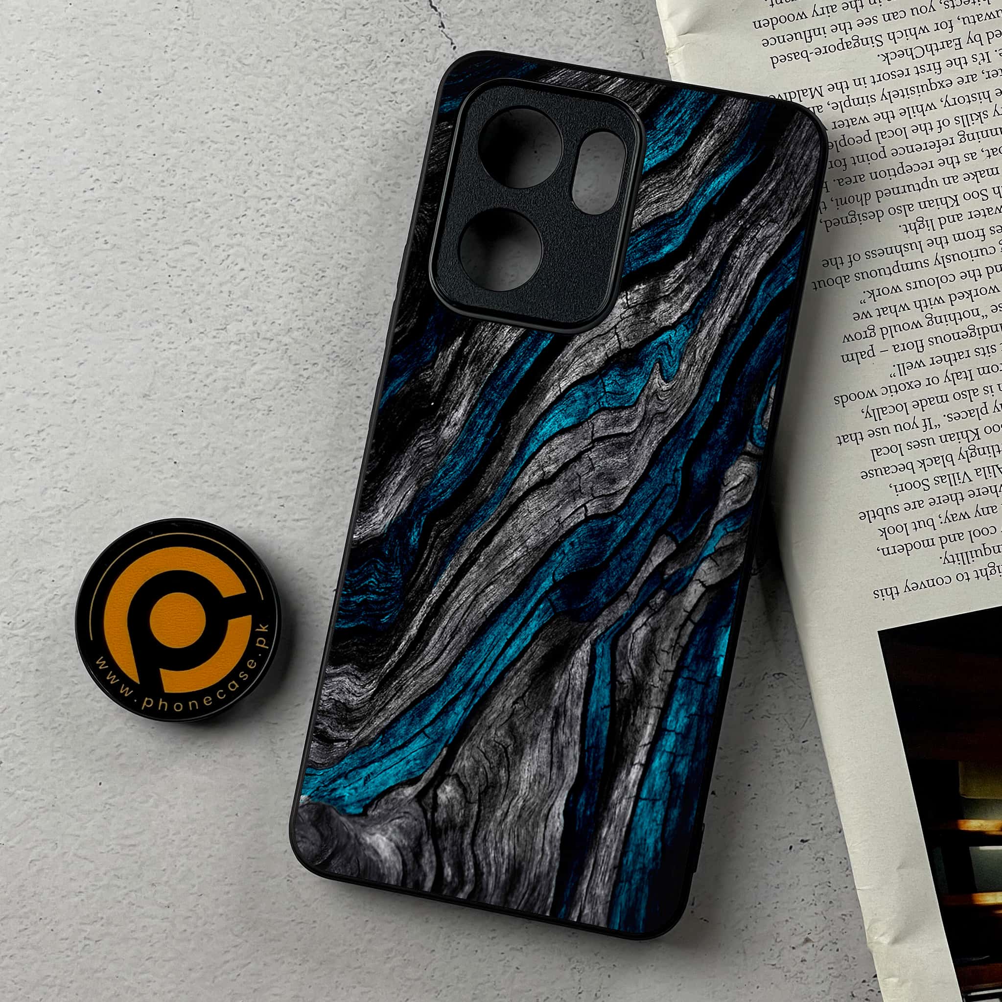 Oppo Reno 13F - Liquid Marble Series - Premium Metal Printed Soft Bumper Shockproof Case