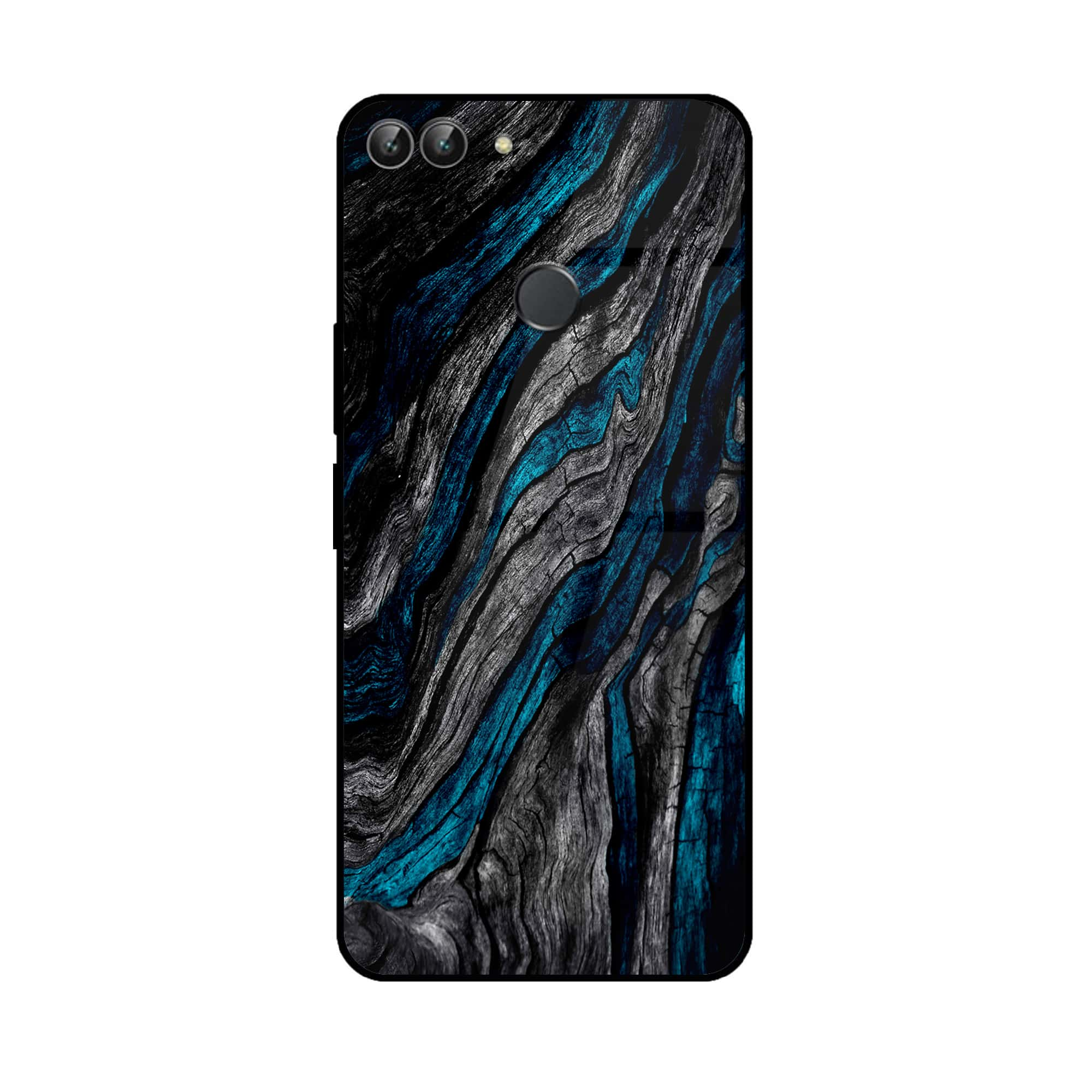 Huawei P Smart - Liquid Marble Series - Premium Printed Glass soft Bumper shock Proof Case