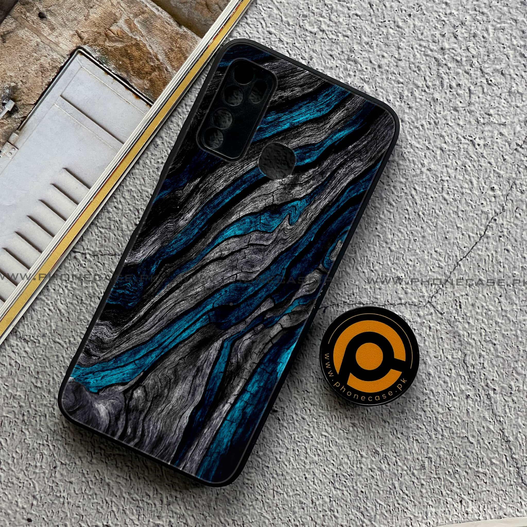 Infinix Note 7 Lite - Liquid Marble Series - Premium Printed Metal soft Bumper shock Proof Case