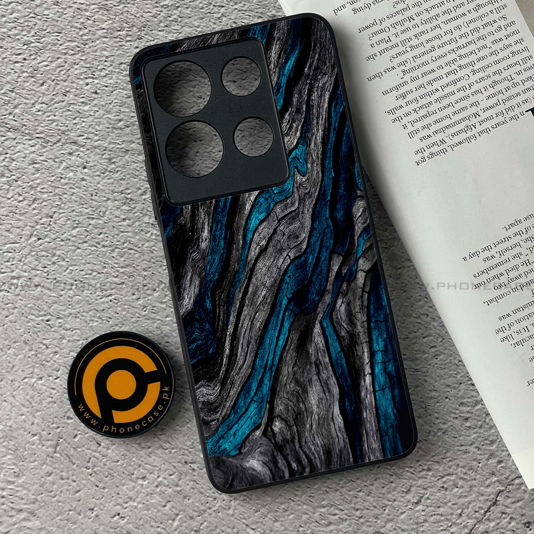 Infinix Note 30 - Liquid Marble Series - Premium Printed Glass soft Bumper shock Proof Case