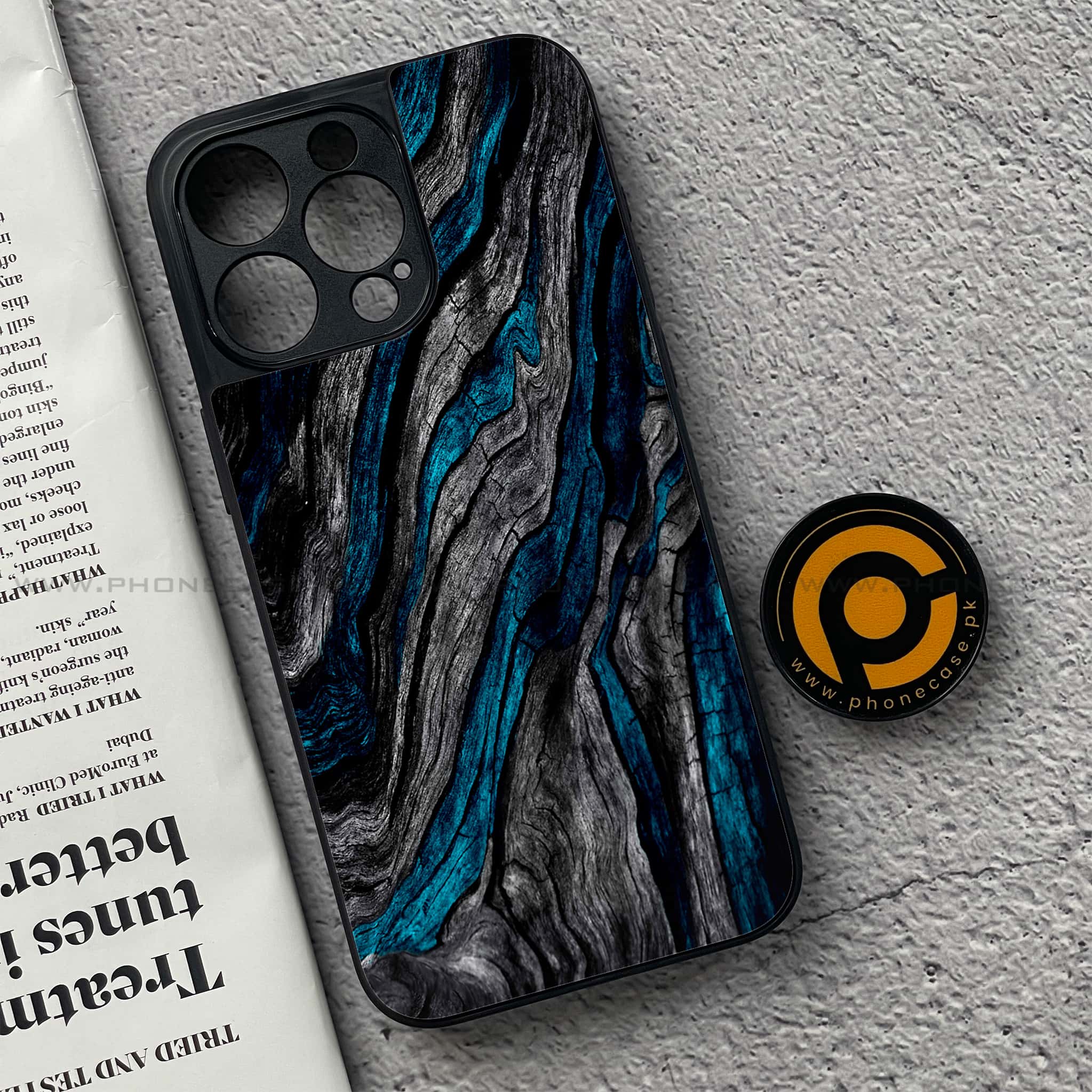 iPhone 15 Pro - Liquid Marble Series - Premium Metal Printed soft Bumper shock Proof Case