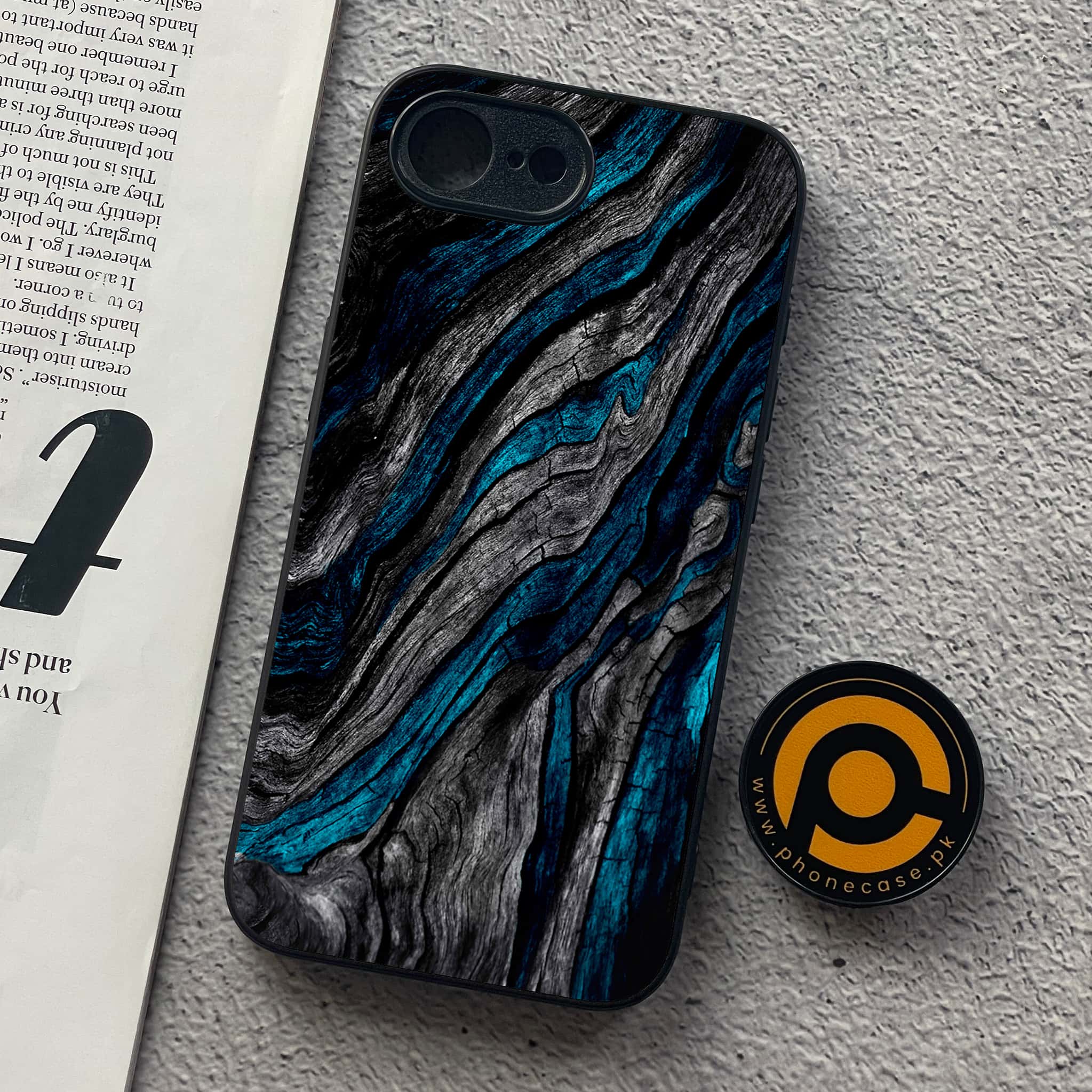 iPhone 16e - Liquid Marble Series - Premium Metal  Printed soft Bumper shock Proof Case