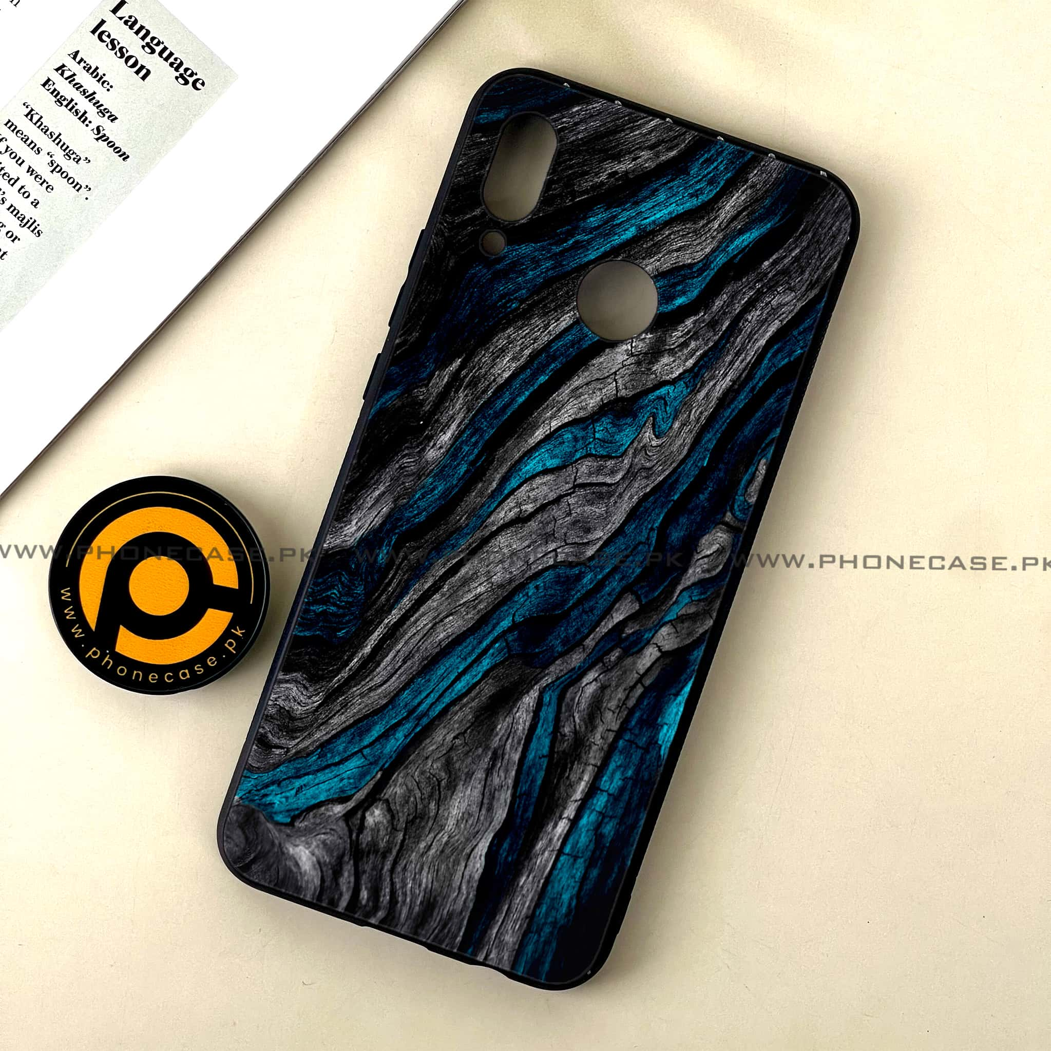 Huawei Nova 3 - Liquid Marble Series - Premium Printed Glass soft Bumper shock Proof Case