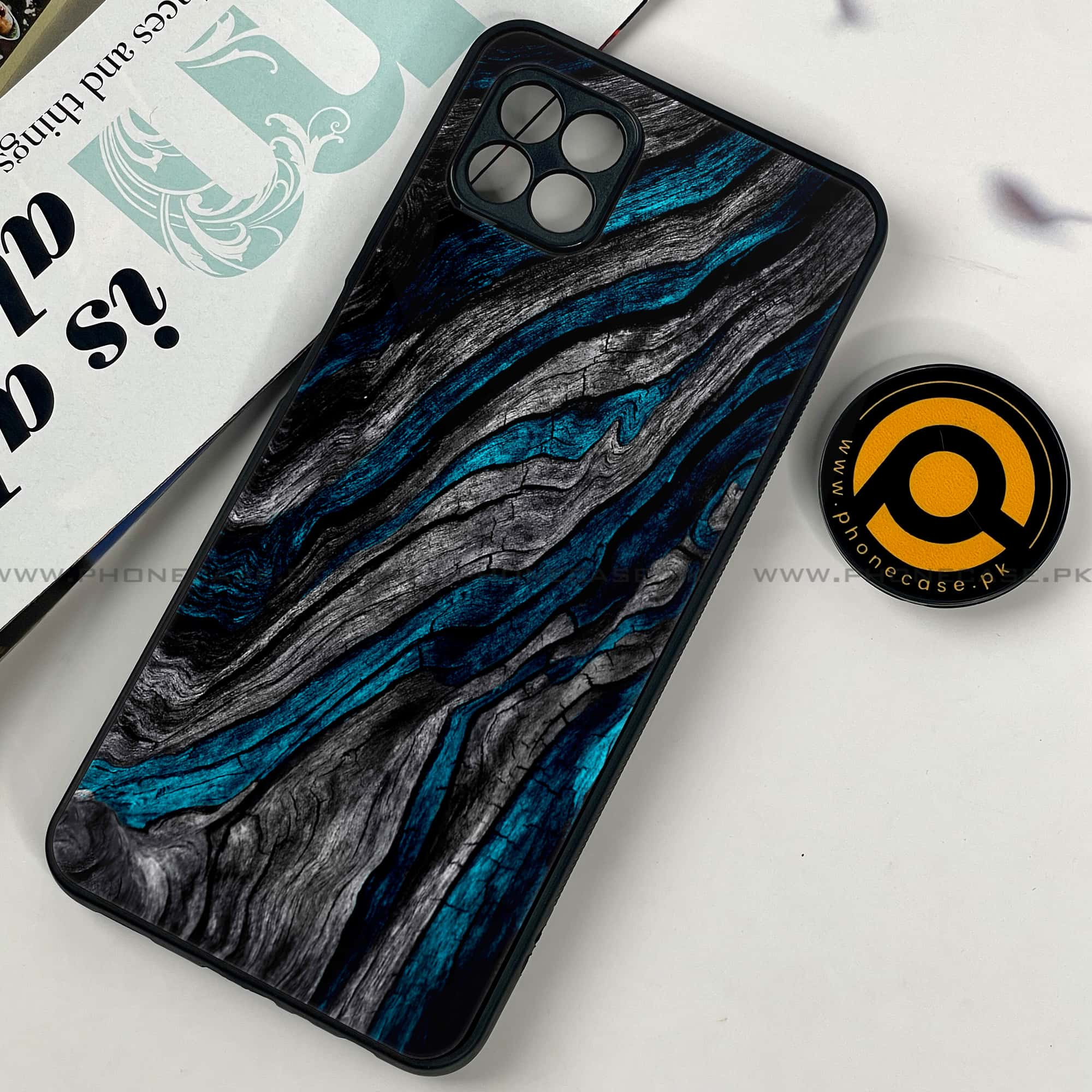 Samsung Galaxy A22 - Liquid Marble 2.0 Series - Premium Printed Metal soft Bumper shock Proof Case