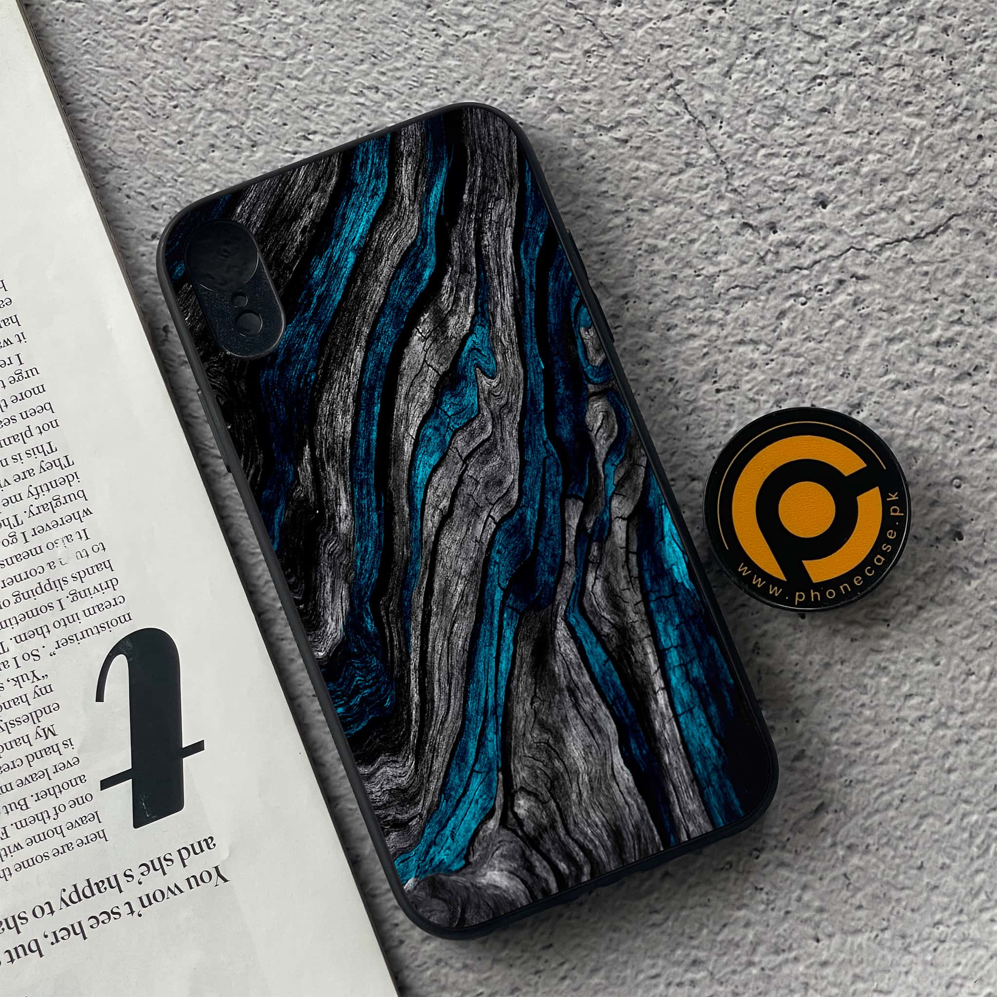 iPhone XR - Liquid Marble Series - Premium Metal Printed soft Bumper shock Proof Case