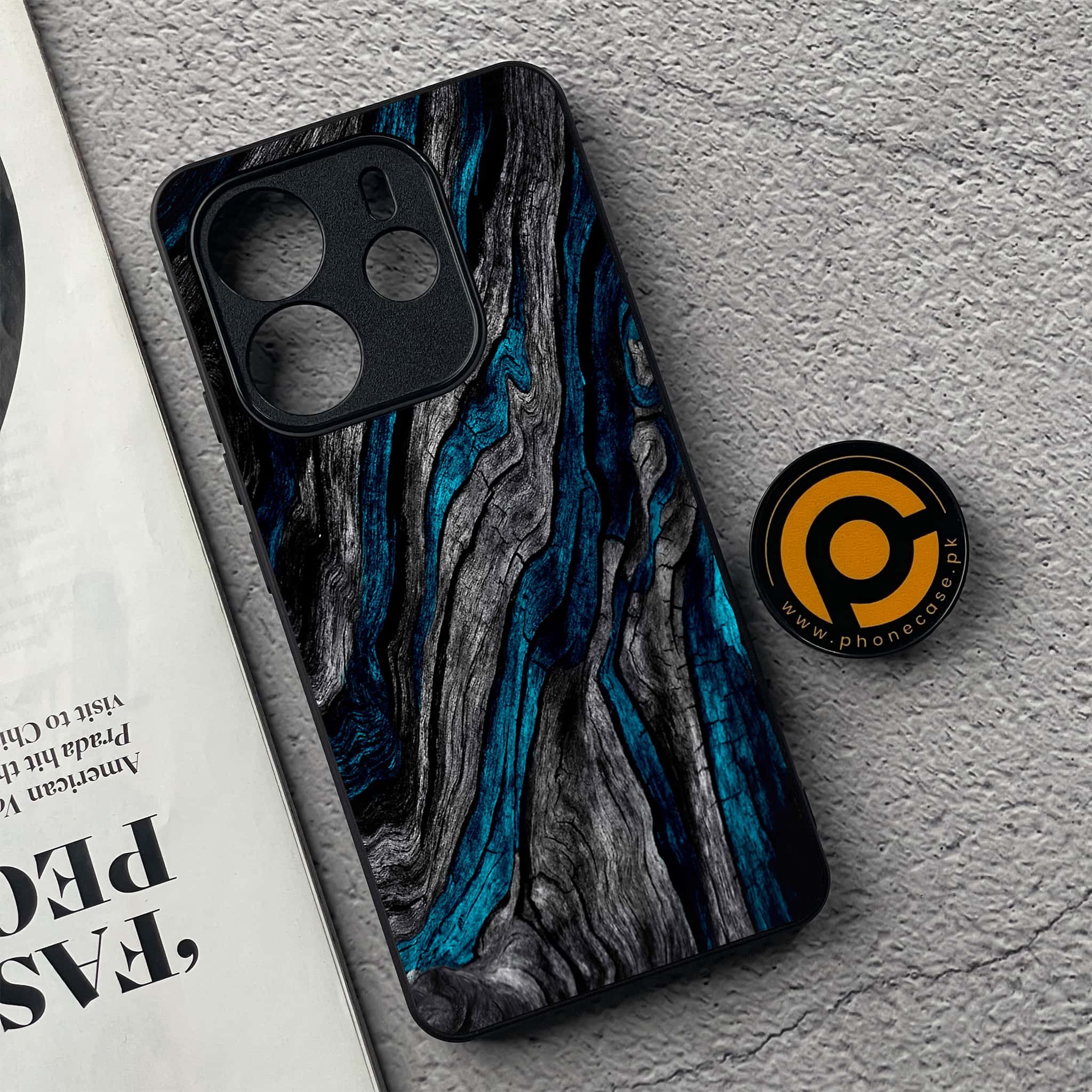 Xiaomi Redmi Note 14 - Liquid Marble Series - Premium Printed Glass soft Bumper shock Proof Case