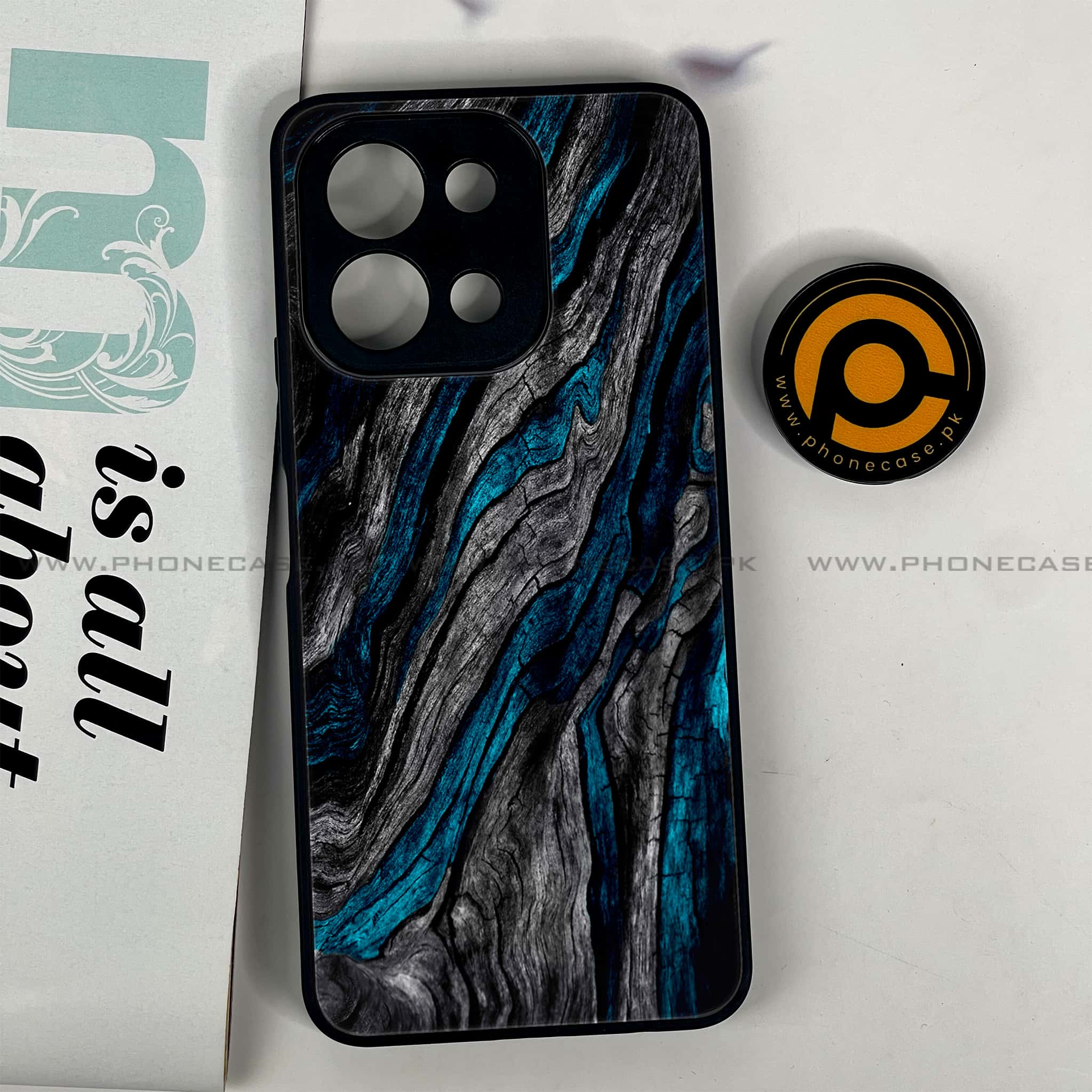 Vivo Y28 - Liquid Marble Series - Premium Printed Glass soft Bumper shock Proof Case