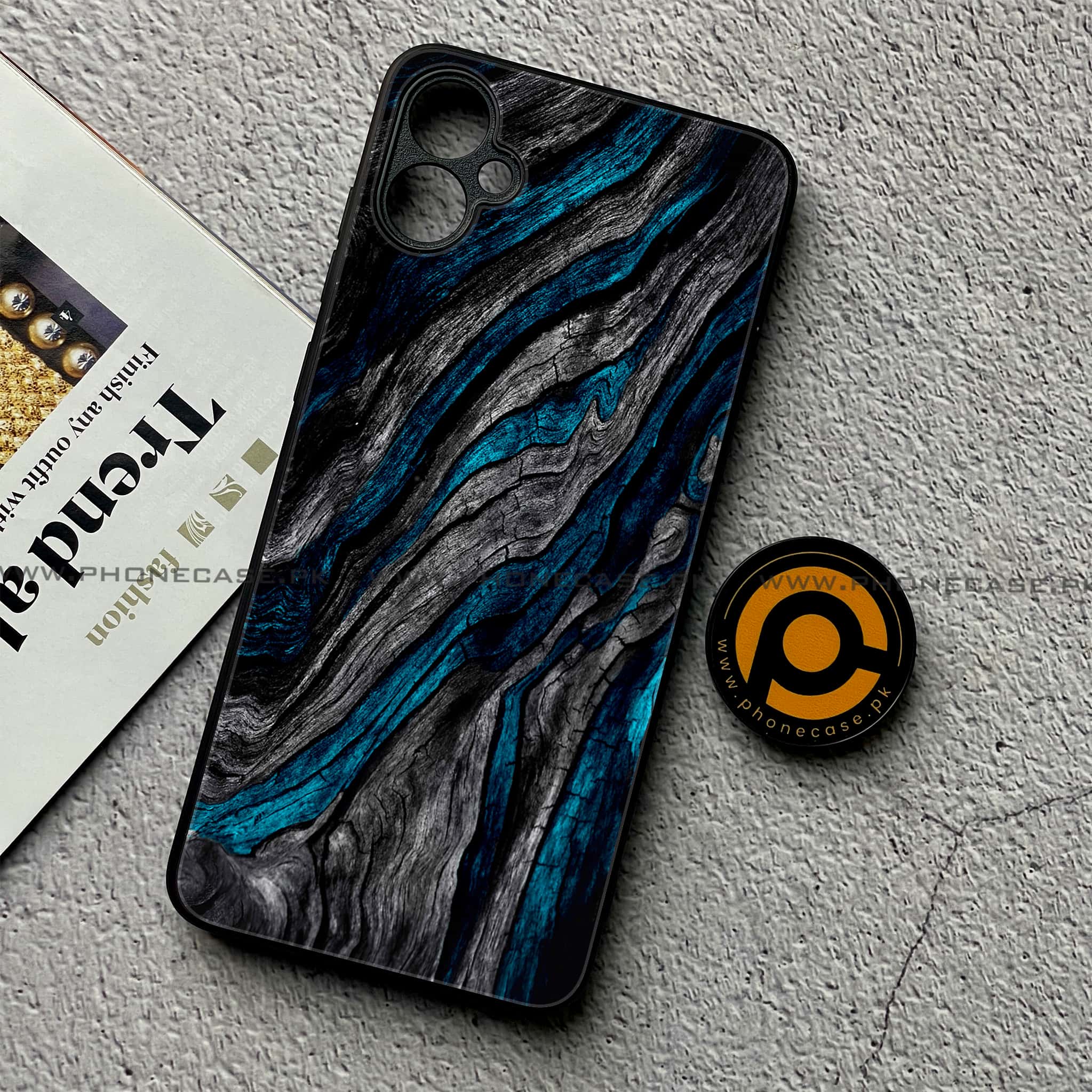 Samsung Galaxy A05 - Liquid Marble Series - Premium Metal Printed soft Bumper shock Proof Case
