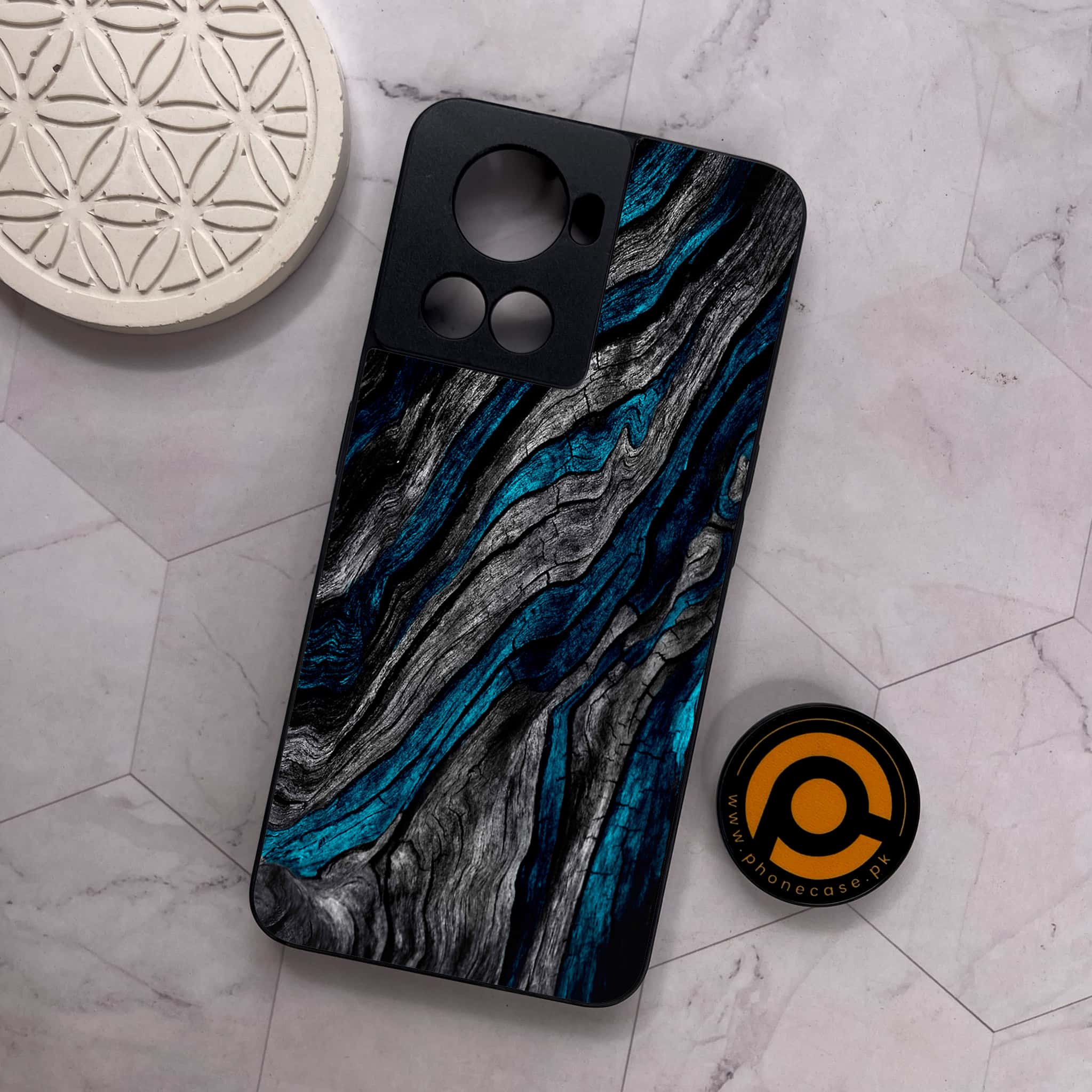 OnePlus 10R -  Liquid Marble Series - Premium Metal Printed soft Bumper shock Proof Case