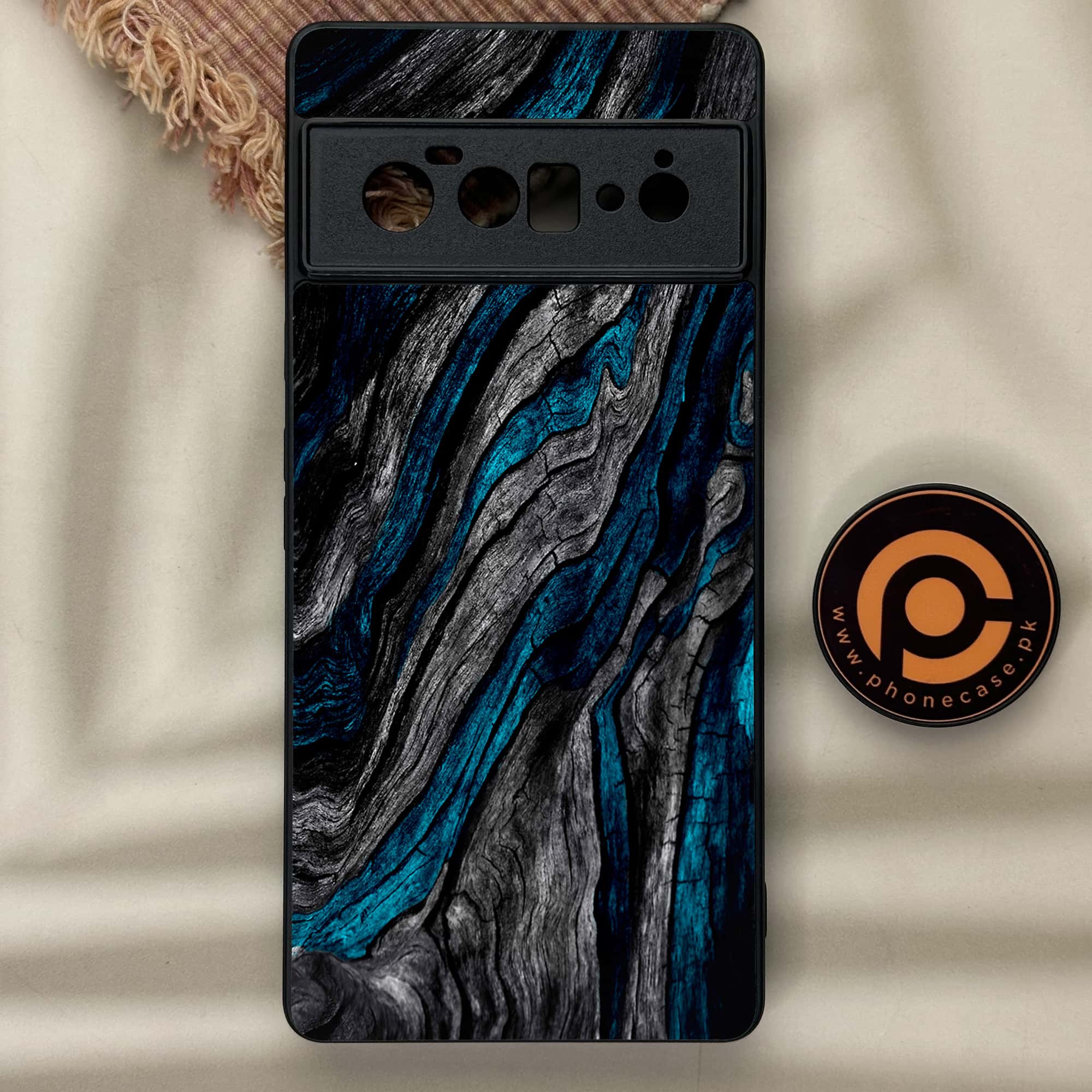 Google Pixel 6 Pro - Liquid Marble Series - Premium Metal Printed soft Bumper Shock Proof Case