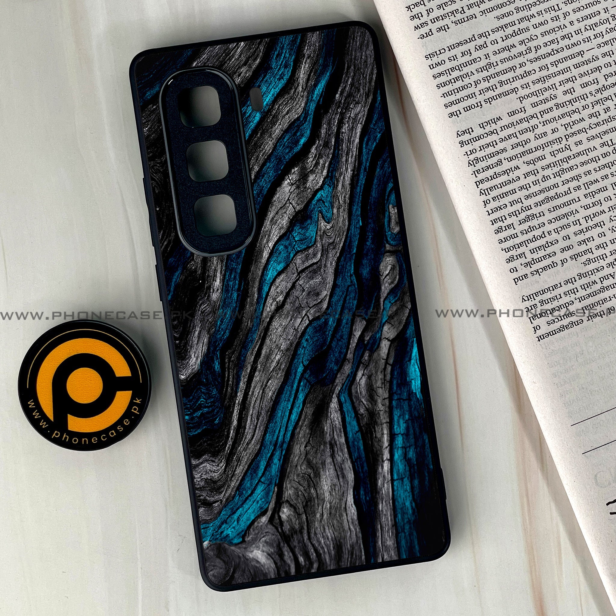 Infinix Hot 60 Pro Plus - Liquid Marble Series - Premium Metal Printed soft Bumper shock Proof Case