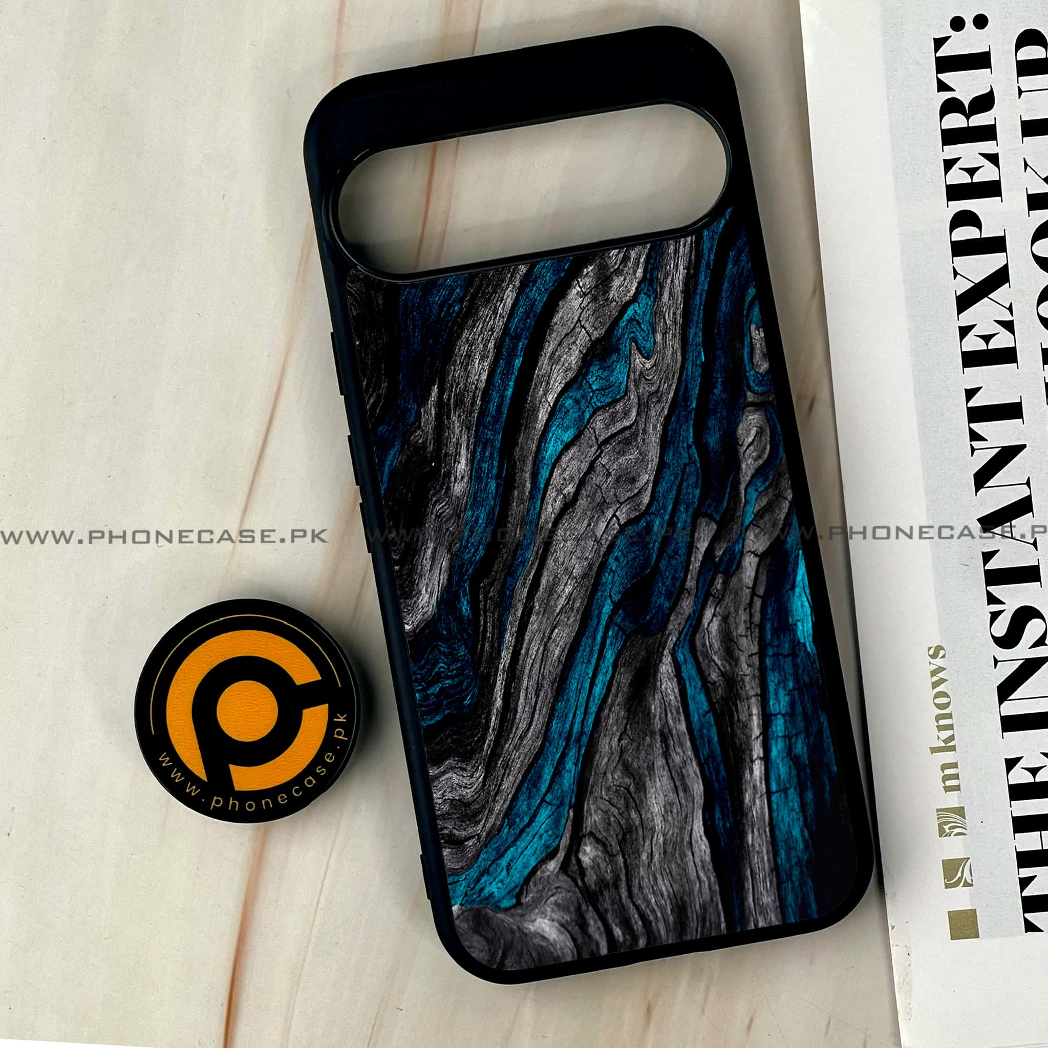 Google Pixel 9 Pro XL - Liquid Marble Series - Premium Printed Glass soft Bumper shock Proof Case