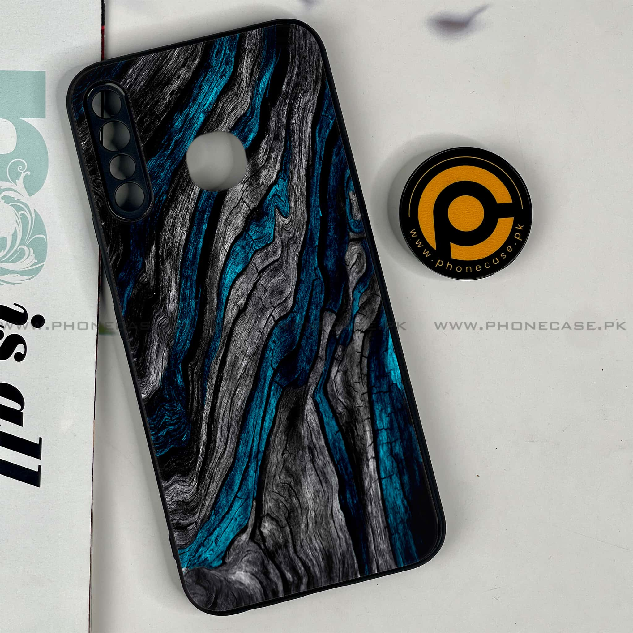 Infinix Hot 8 Lite - Liquid Marble Series - Premium Printed Glass soft Bumper shock Proof Case