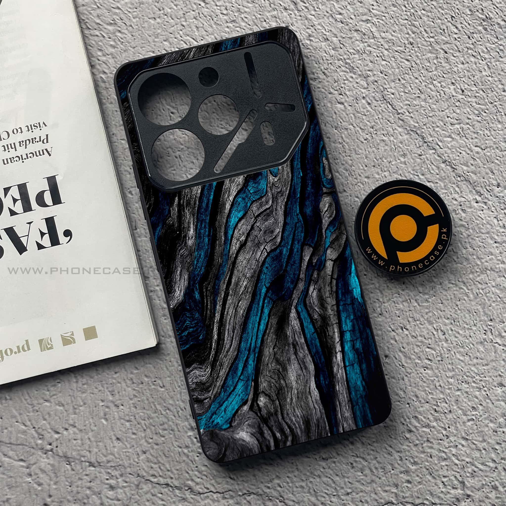 Tecno Pova 6 - Liquid Marble Series - Premium Printed Glass soft Bumper shock Proof Case