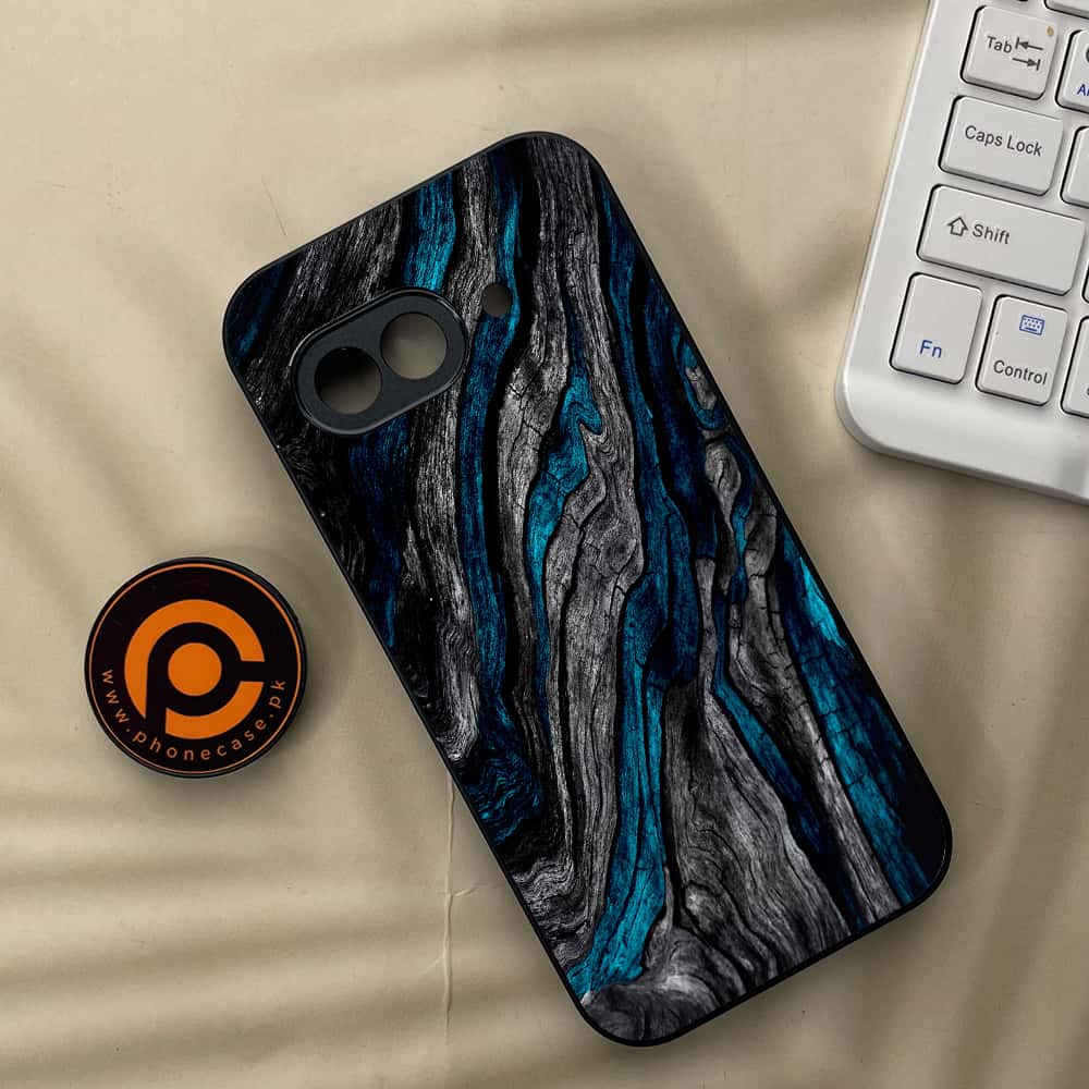 Google Pixel 9a - Liquid Marble Series - Premium Metal Printed soft Bumper Shock Proof Case