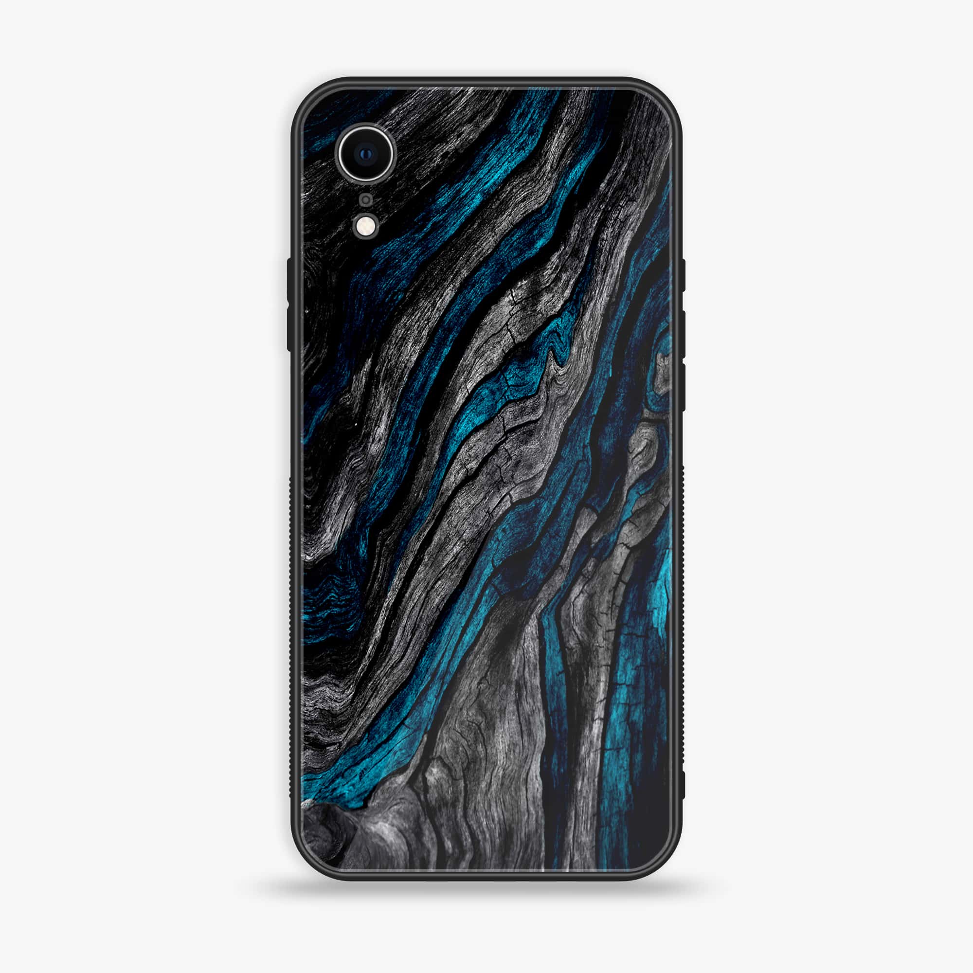 iPhone XR - Liquid Marble Series - Premium Printed Glass soft Bumper shock Proof Case