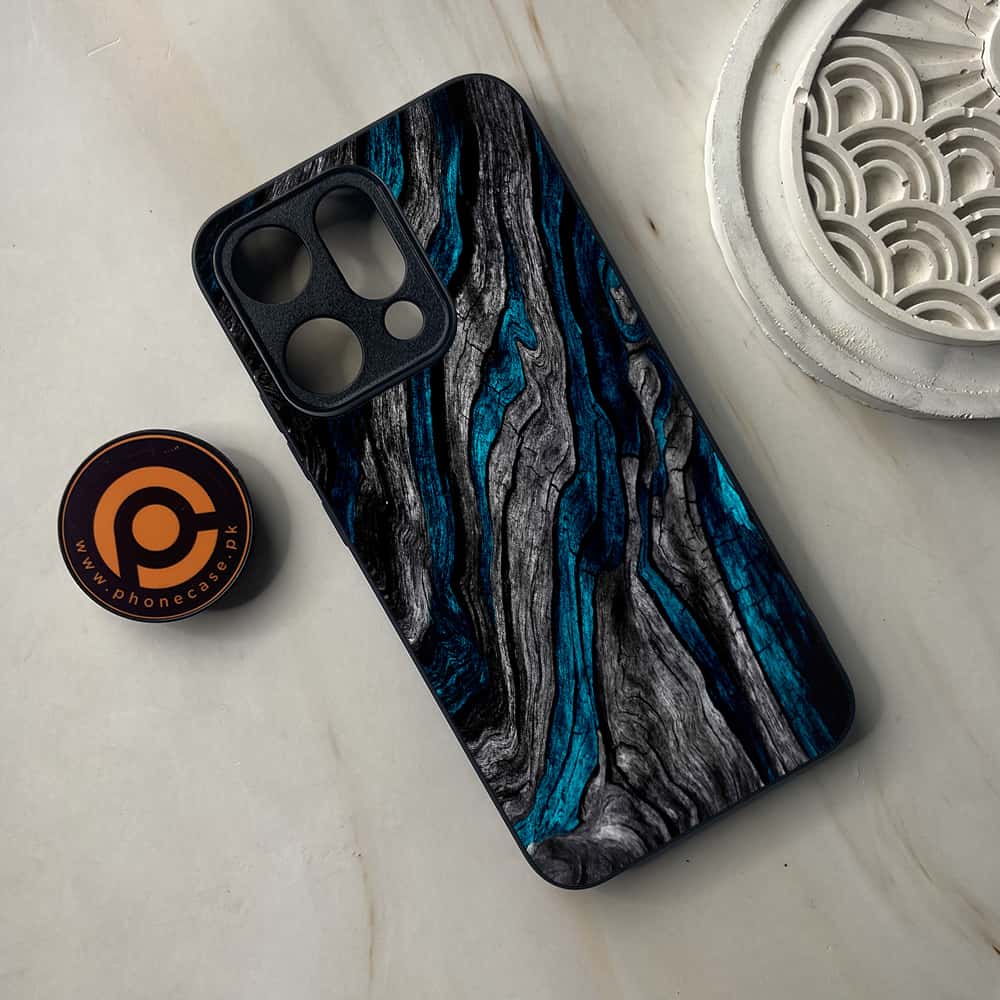 Oppo Reno 14 5G - Liquid Marble Series - Premium Metal Printed soft Bumper shock Proof Case