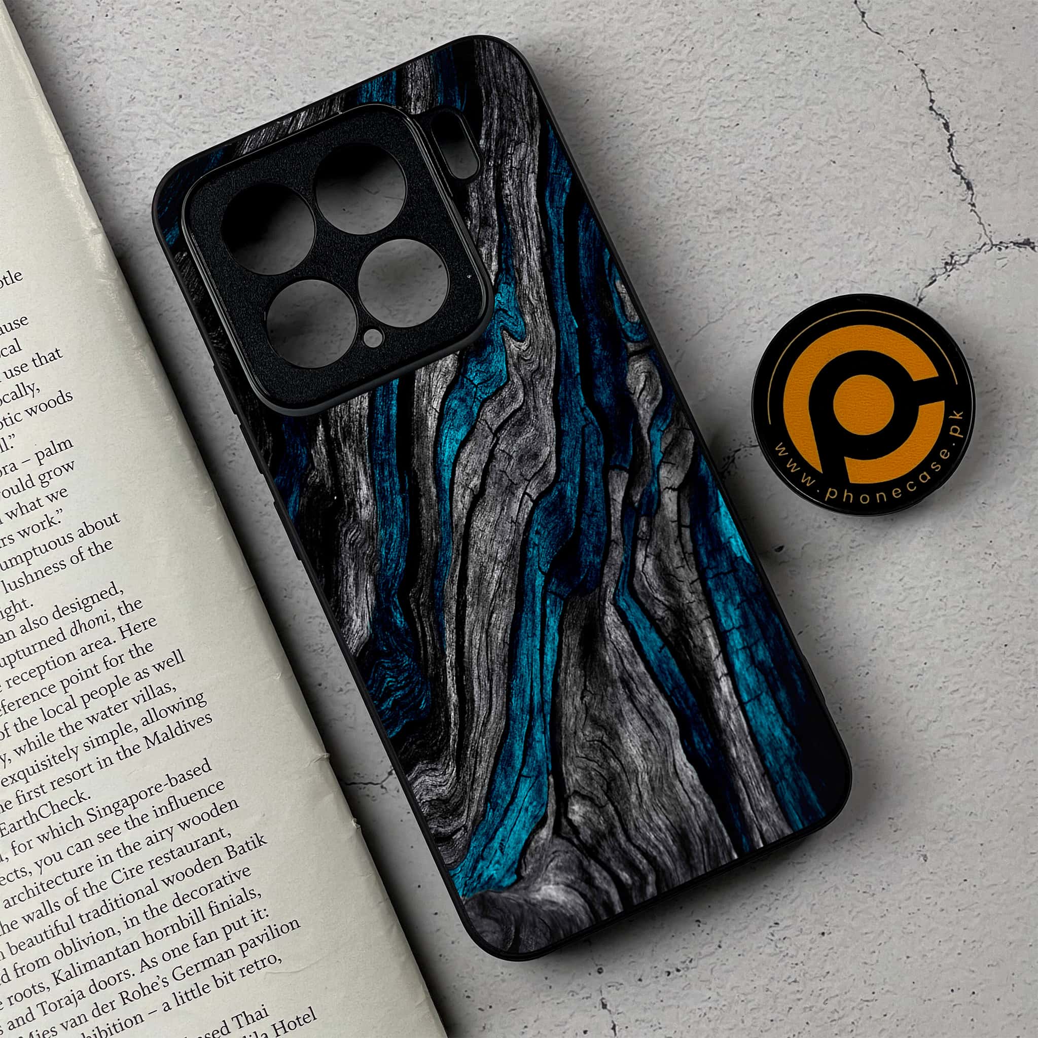 Xiaomi 15 - Liquid Marble Series - Premium Metal Printed soft Bumper shock Proof Case