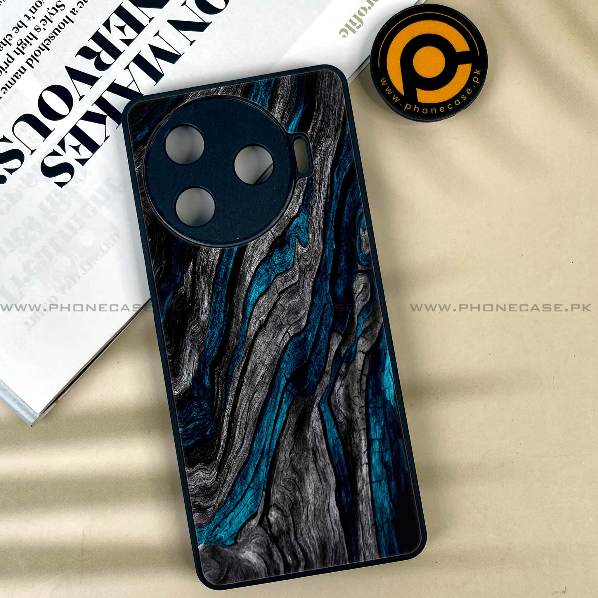 Tecno Camon 30 Pro - Liquid Marble Series - Premium Printed Glass soft Bumper shock Proof Case