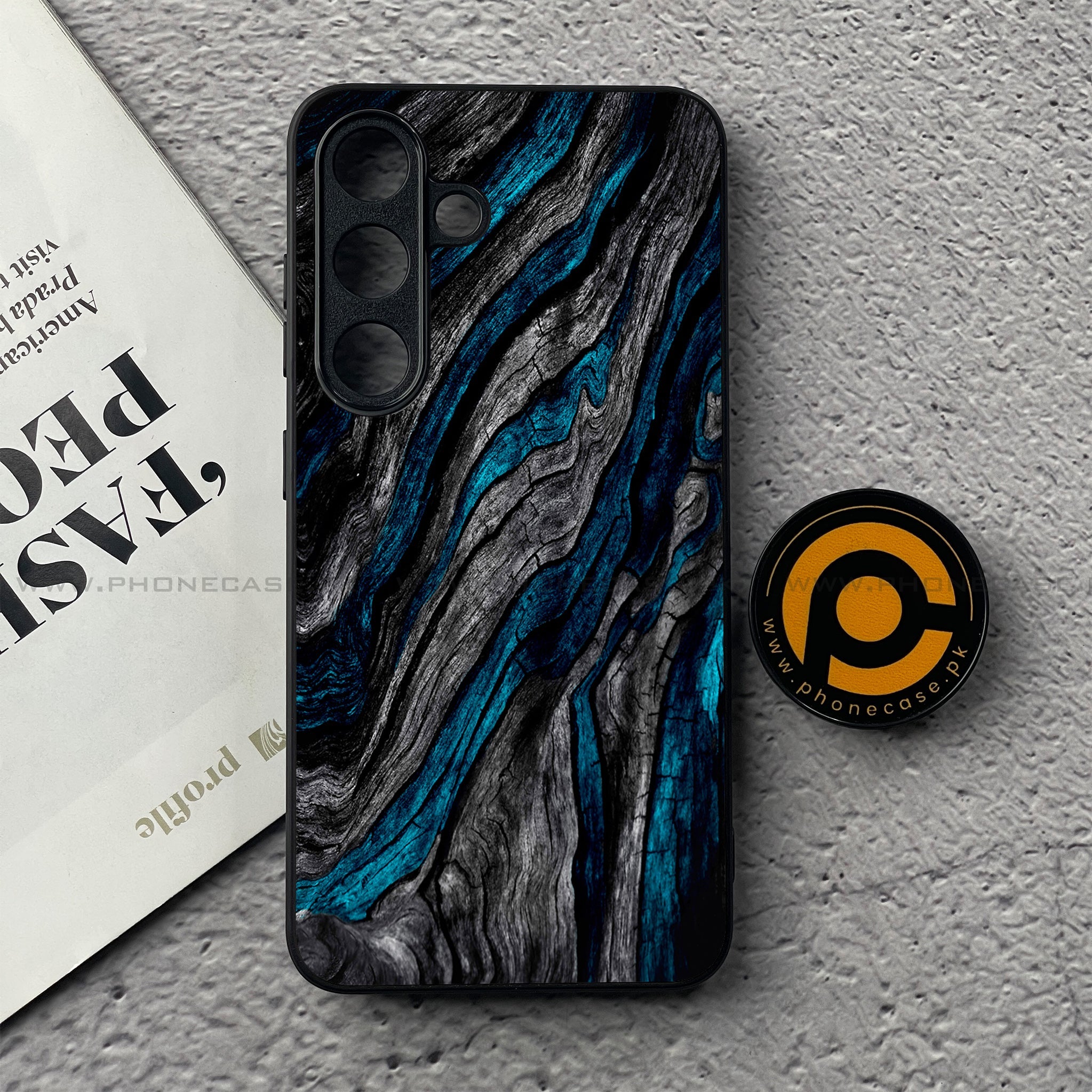Samsung Galaxy S25 FE - Liquid Marble Series - Premium Metal Printed soft Bumper shock Proof Case