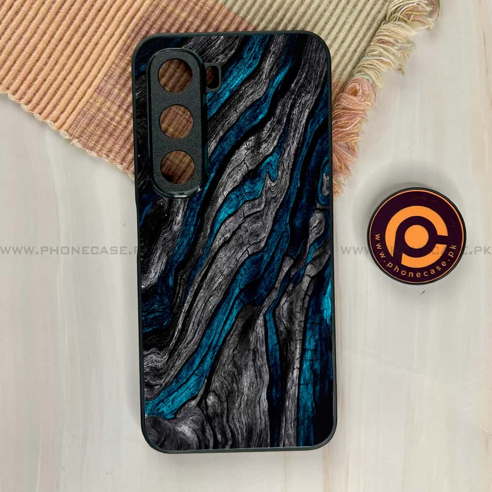 Infinix Hot 60i - Liquid Marble Series - Premium Metal Printed soft Bumper shock Proof Case