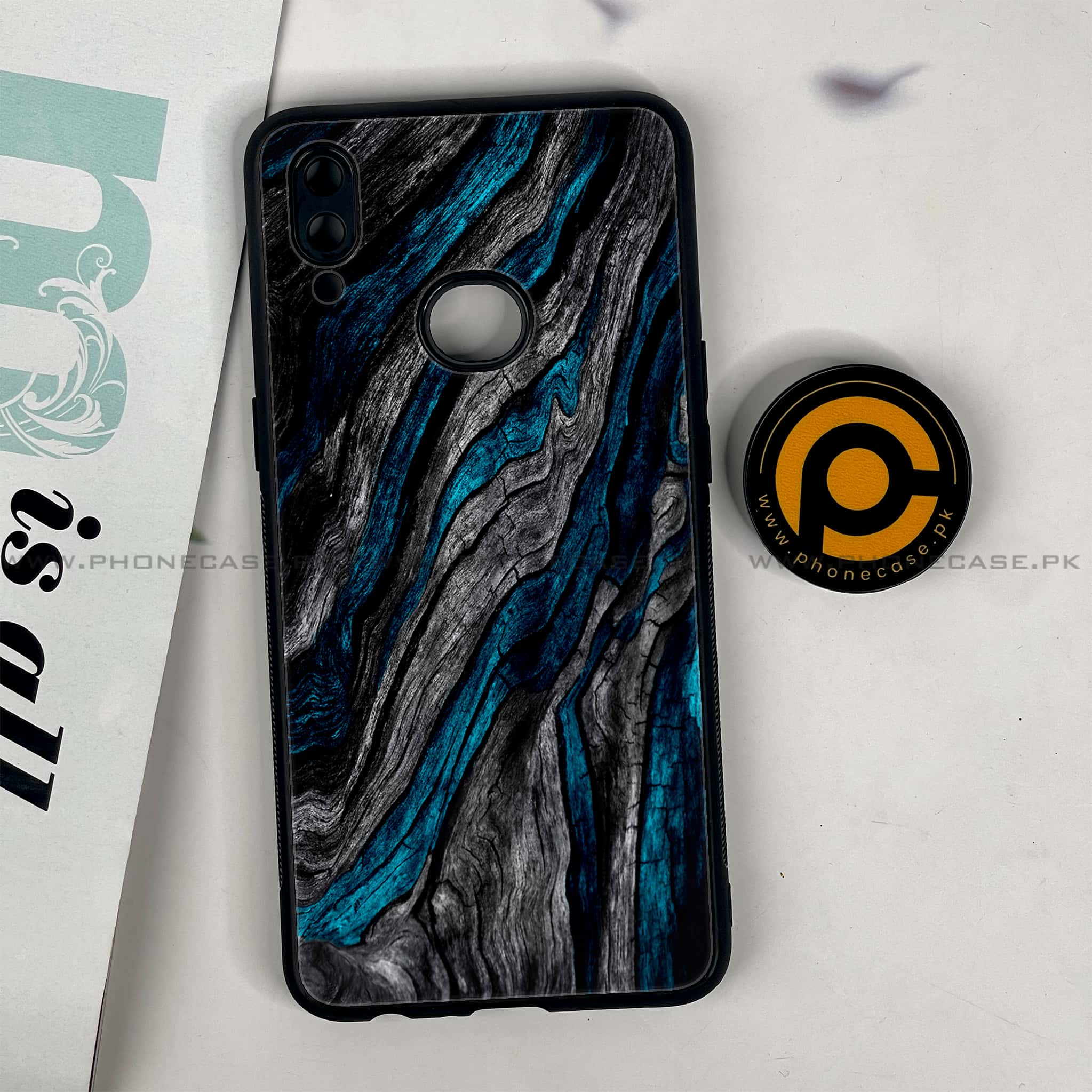 Galaxy A10s - Liquid Marble Series - Premium Printed Glass soft Bumper shock Proof Case