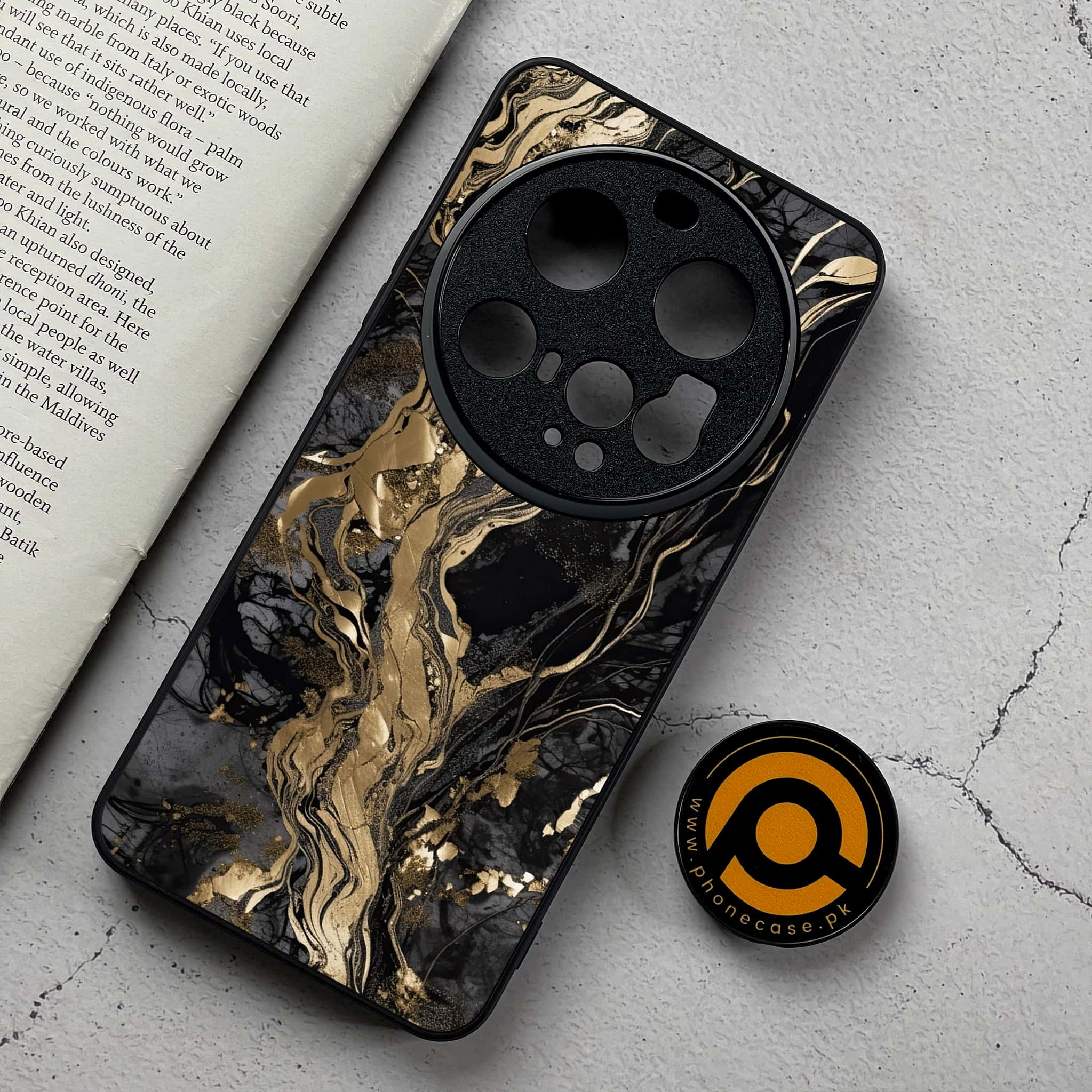 Xiaomi 15 Ultra - Liquid Marble Series - Premium Metal Printed Soft Bumper Shockproof Case