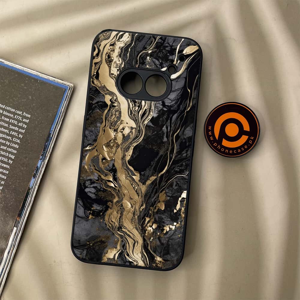 Nothing Phone (2a) - Liquid Marble Series - Premium Metal Printed soft Bumper Shock Proof Case
