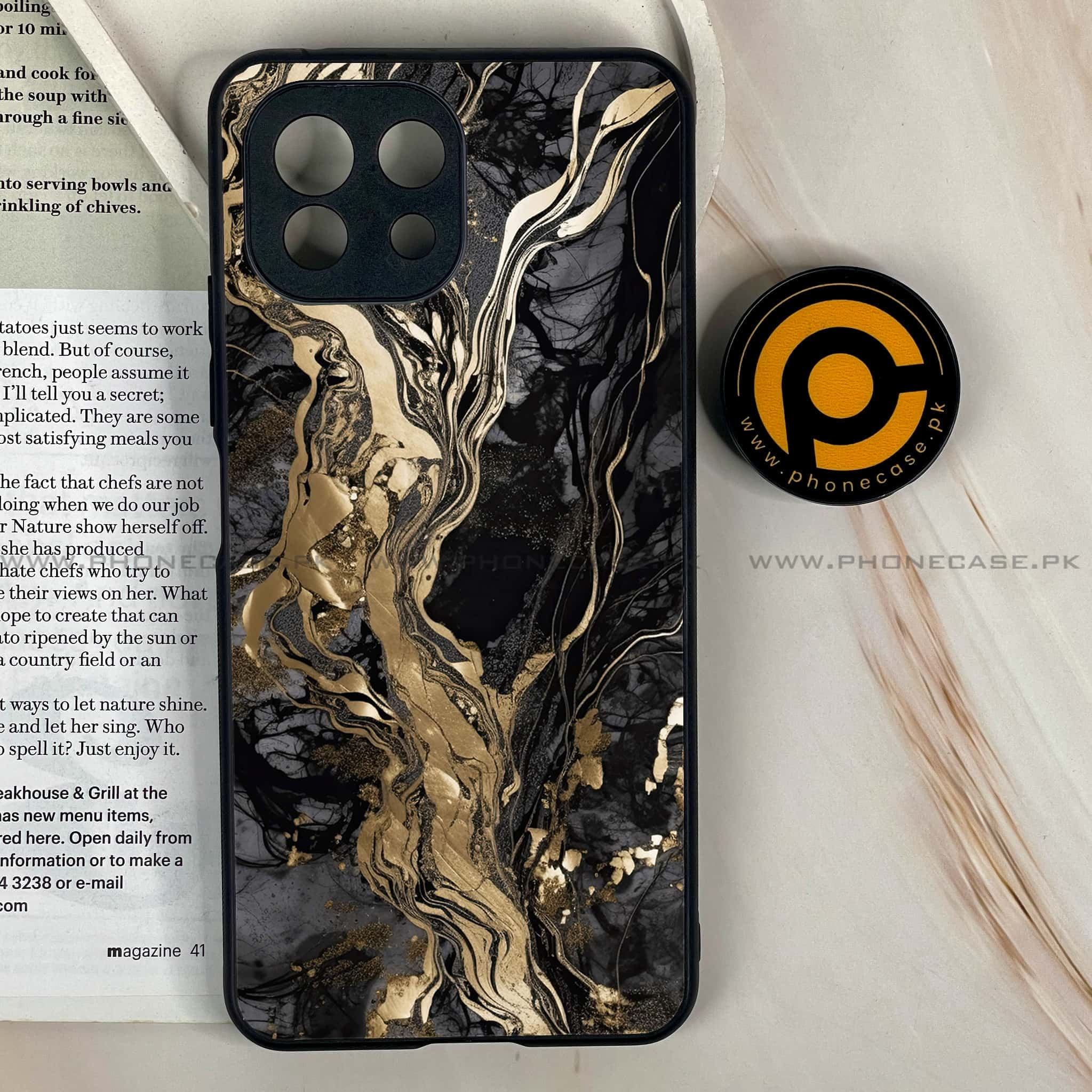 Mi 11 Lite - Liquid Marble Series - Premium Printed Glass soft Bumper shock Proof Case