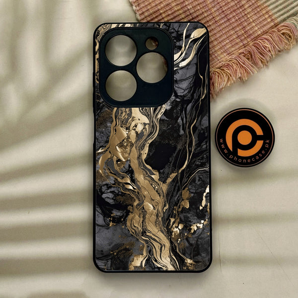 Tecno Spark GO 2024/ Smart 8/ Spark 20/ 20c/ Pop 8/ Hot 40i - Liquid Marble Design 9 - Premium Metal Printed soft Bumper Shock Proof Case CS-14602