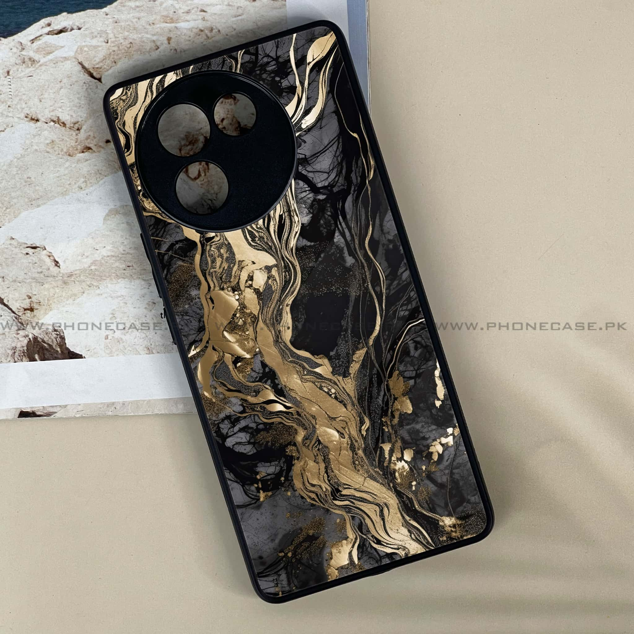 Vivo V30E - Liquid Marble Series - Premium Printed Metal soft Bumper shock Proof Case