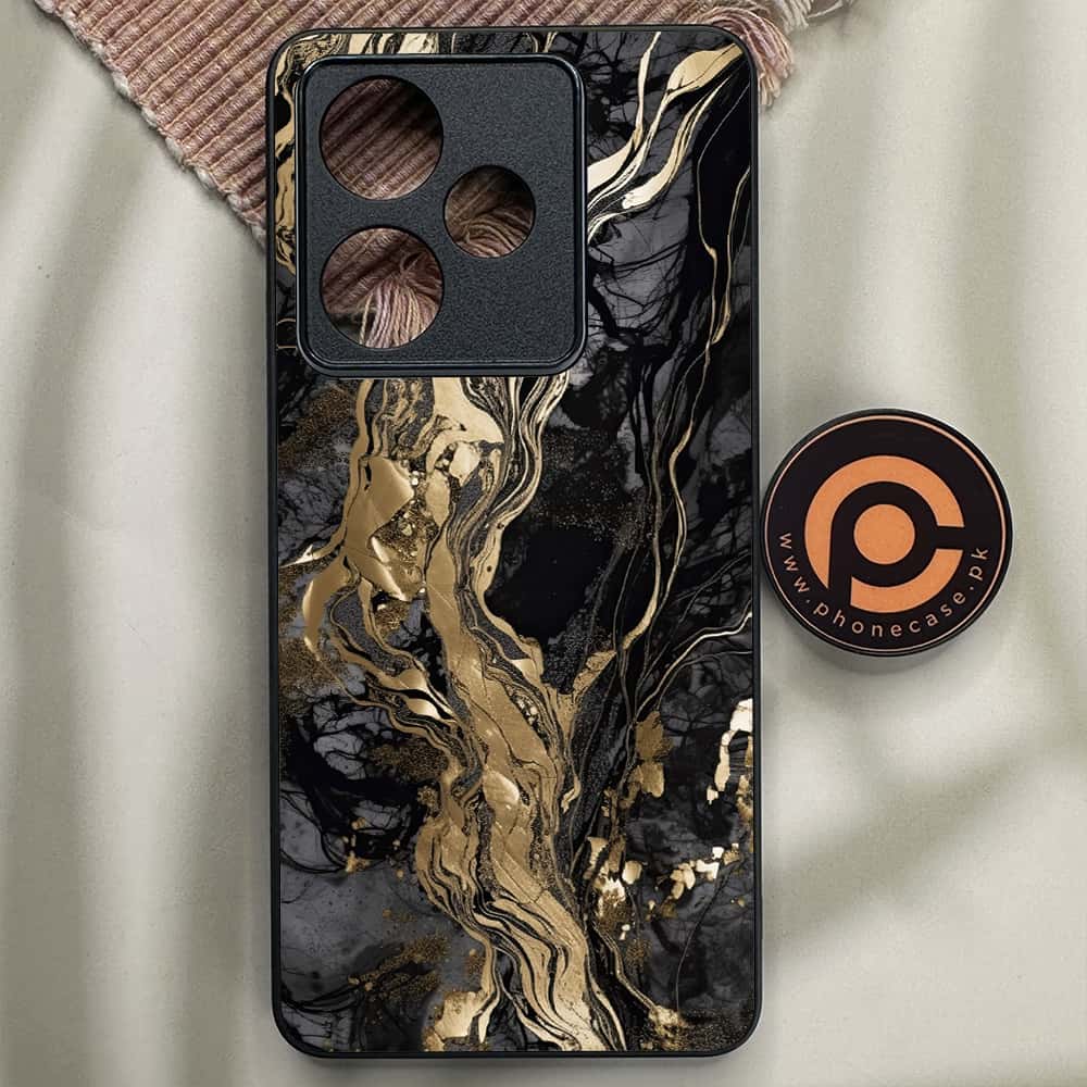 Realme GT 7T - Liquid Marble Series - Premium Metal Printed soft Bumper shock Proof Case