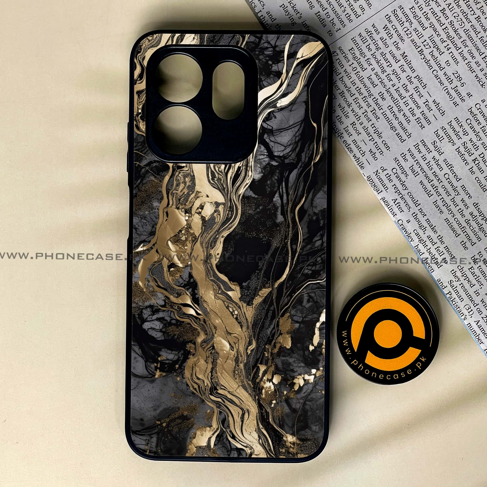Infinix Smart 9 HD - Liquid Marble Series - Premium Metal Printed soft Bumper shock Proof Case