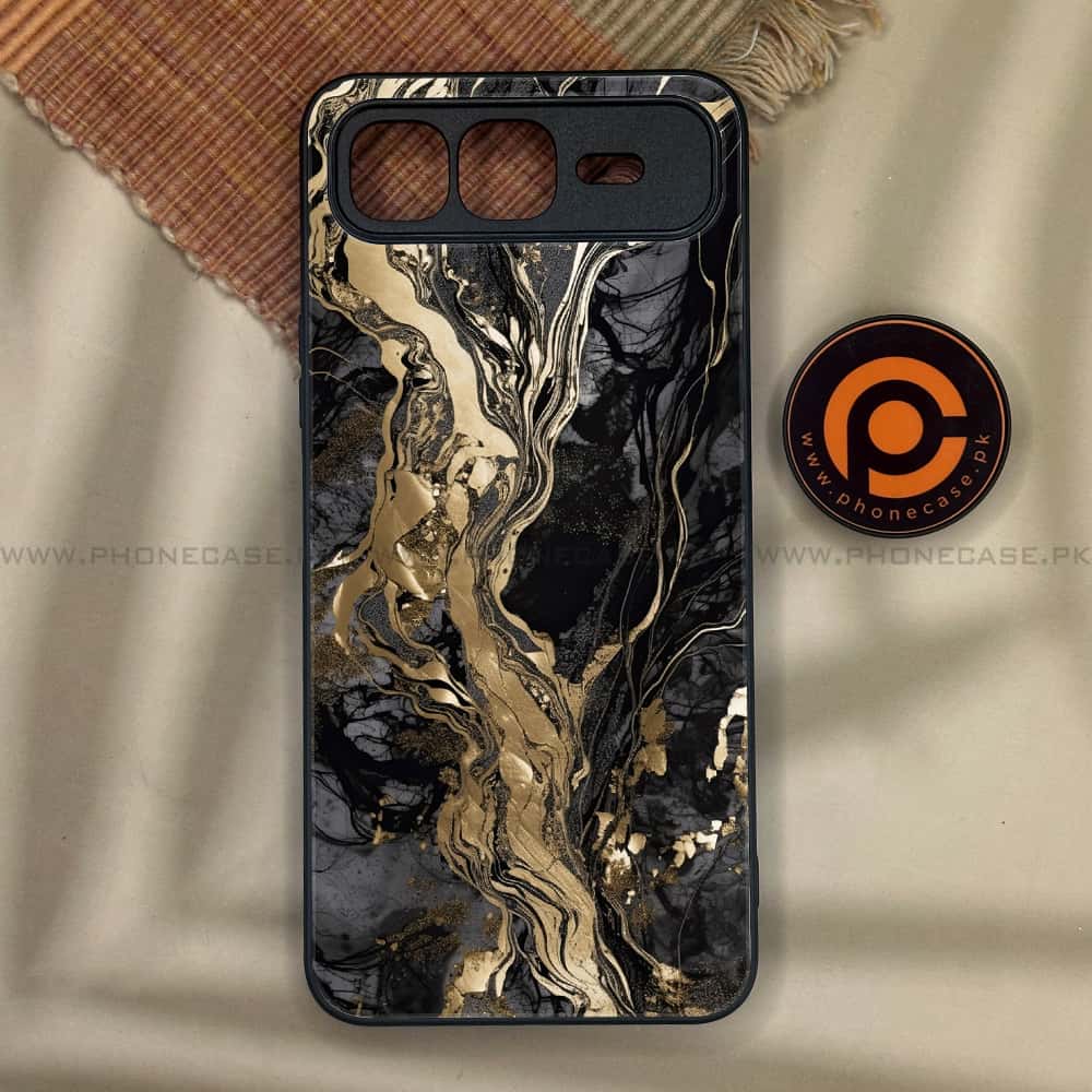 Infinix Smart 10 Plus - Liquid Marble Series - Premium Metal Printed soft Bumper shock Proof Case