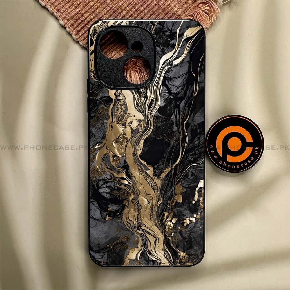 Tecno Spark 40C - Liquid Marble Series - Premium Metal Printed soft Bumper shock Proof Case