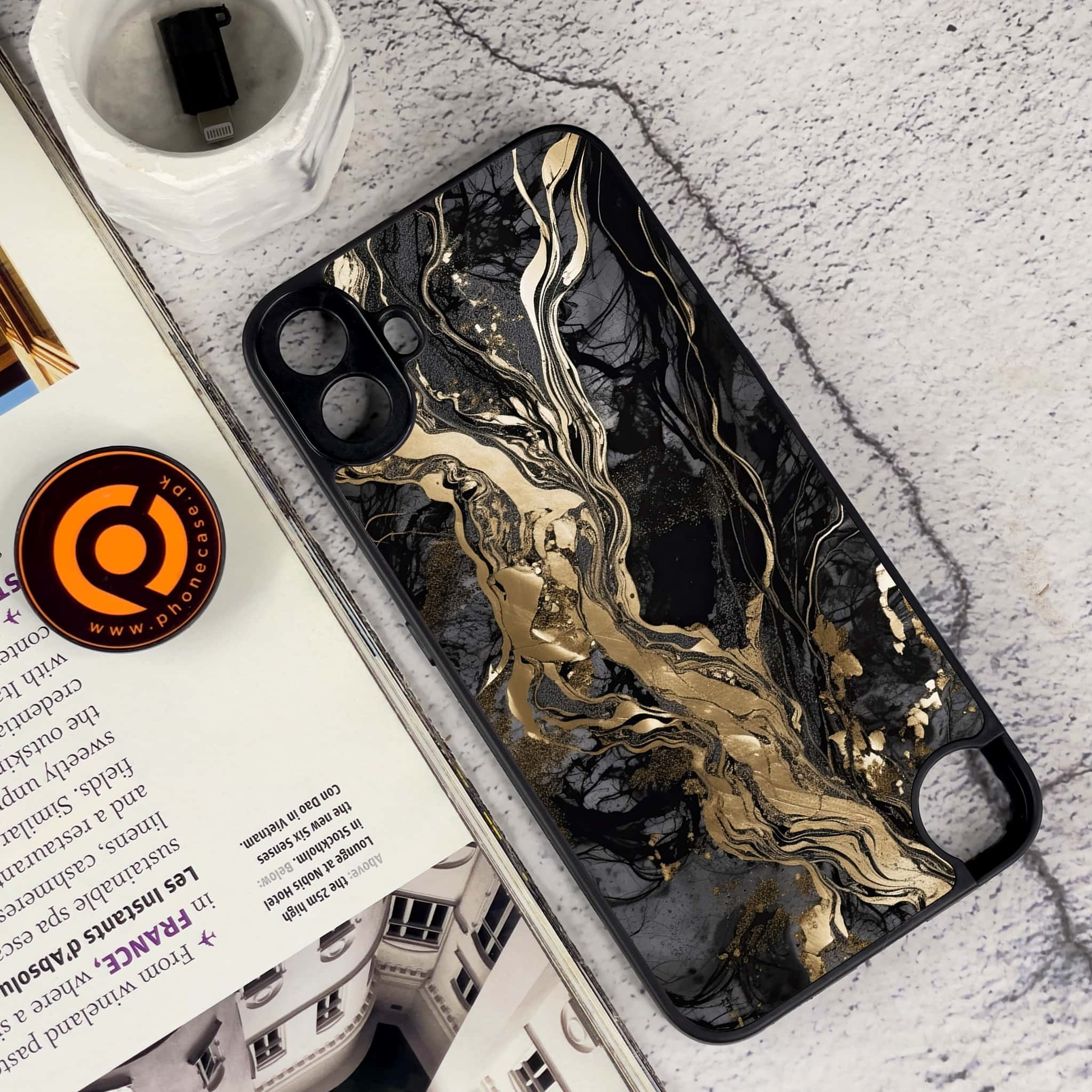 Nothing CMF Phone 1 - Liquid Marble Series - Premium Metal Printed soft Bumper Shock Proof Case