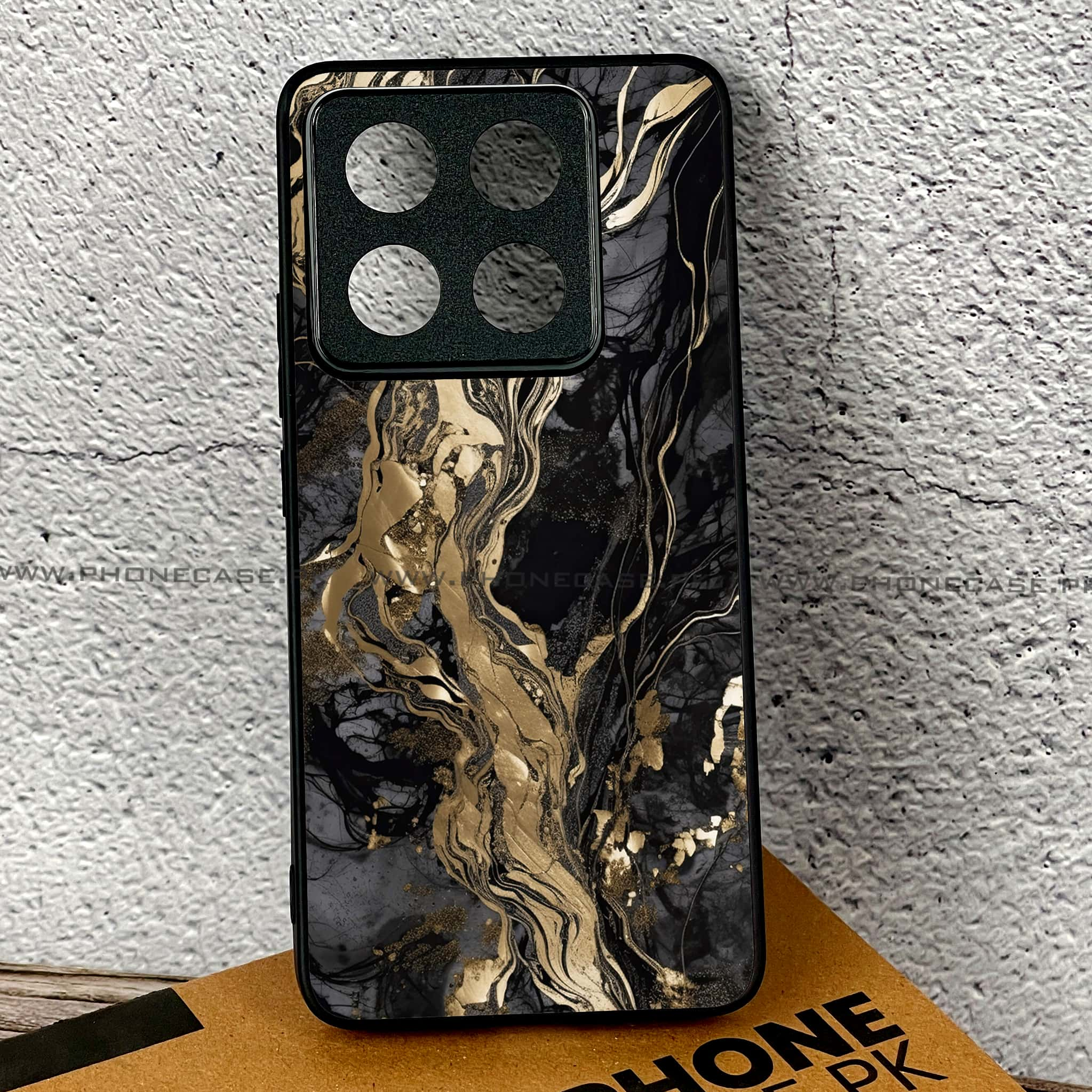 Xiaomi 14T - Liquid Marble Series - Premium Printed Glass soft Bumper shock Proof Case