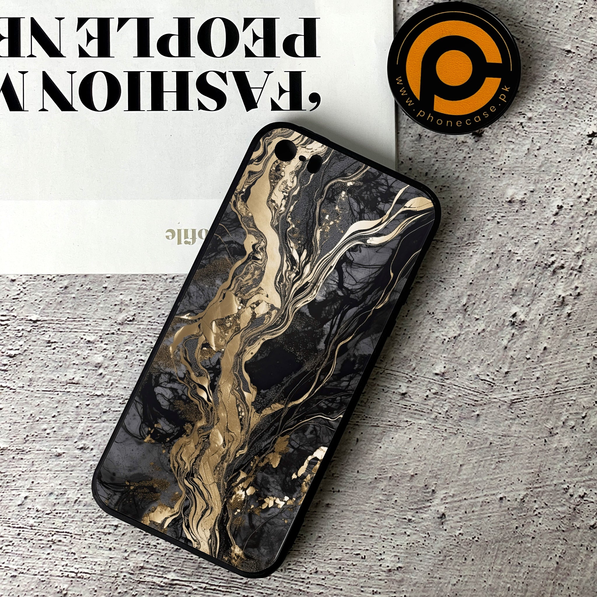 iPhone 5/5c/5s - Liquid Marble Series - Premium Printed Glass soft Bumper shock Proof Case