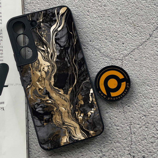 Samsung Galaxy S22 - Liquid Marble Design 9- Premium Metal Printed soft Bumper shock Proof Case CS-50459