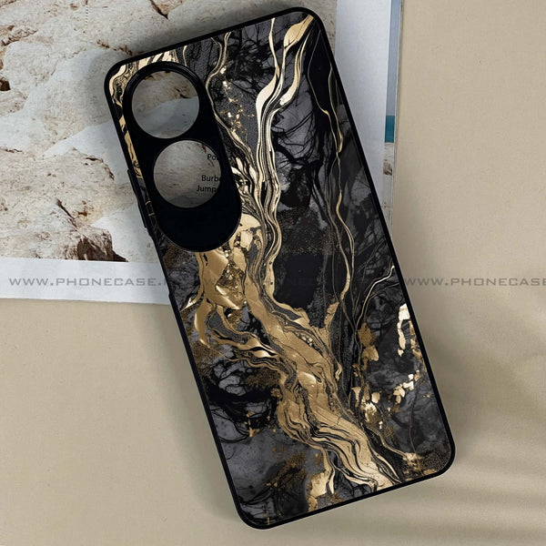 Oppo A60 - Liquid Marble Series  Design 9 - Premium Printed Metal soft Bumper shock Proof Case CS-23366