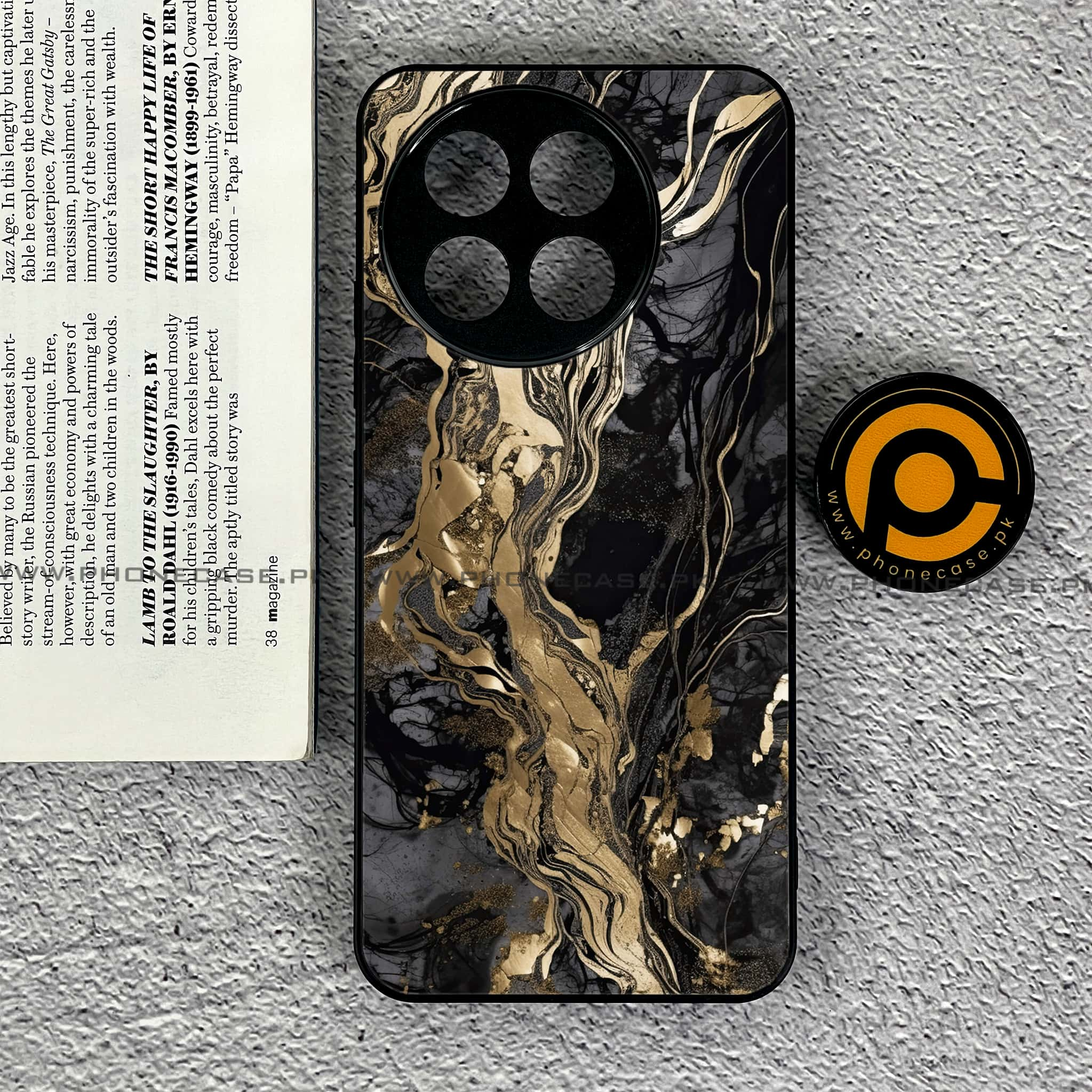 Tecno Spark 30 Pro - Liquid Marble Series - Premium Printed Glass soft Bumper shock Proof Case