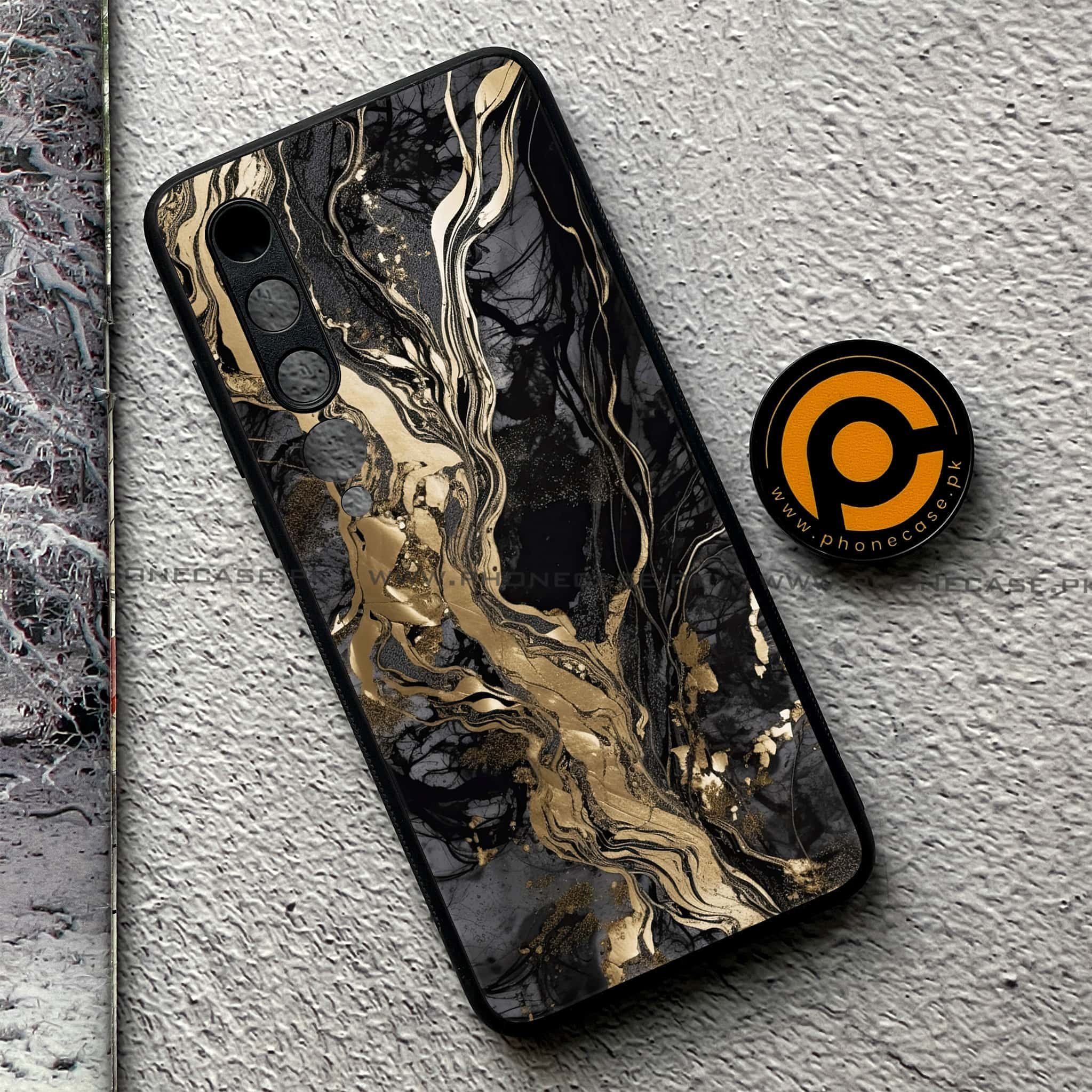 Xiaomi Mi 10 - Liquid Marble Series - Premium Printed Glass soft Bumper shock Proof Case