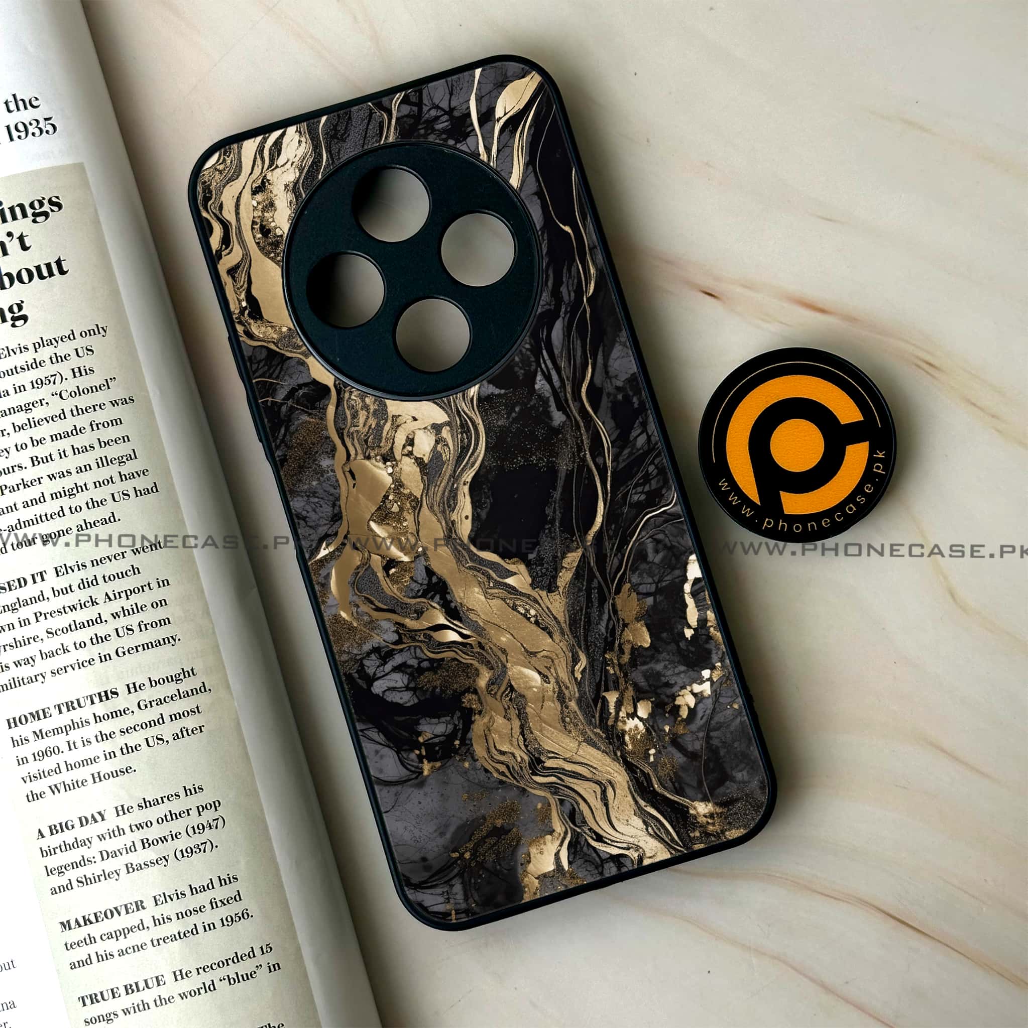 Oppo F27 Pro - Liquid Marble Series - Premium Metal Printed soft Bumper Shock Proof Case