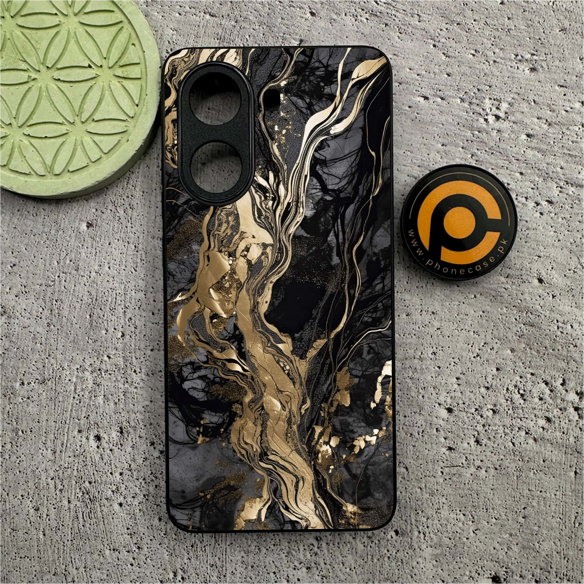Xiaomi Redmi Turbo 4 - Liquid Marble Series - Premium Metal Printed soft Bumper shock Proof Case