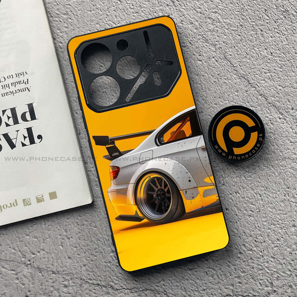 Tecno Pova 6 Pro - M3 GT2 Racing Car - Premium Printed Glass soft Bumper Shock Proof Case